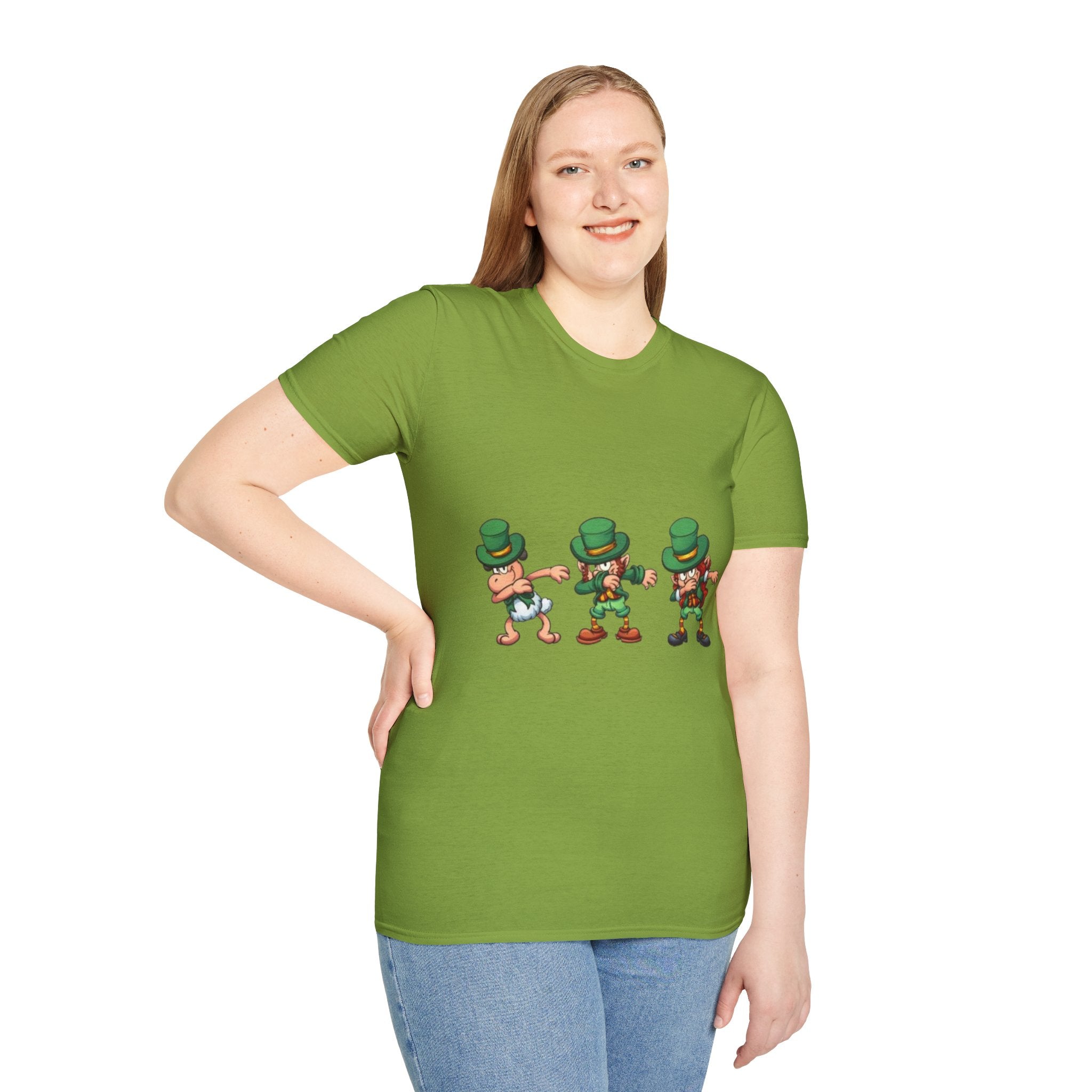 Dabbing Leprechaun Unisex Softstyle T-Shirt