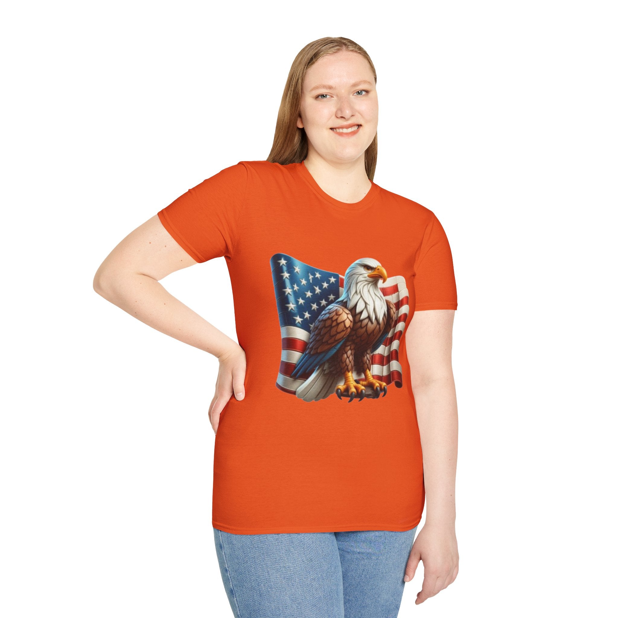 Patriotic Eagle Unisex Softstyle T-Shirt