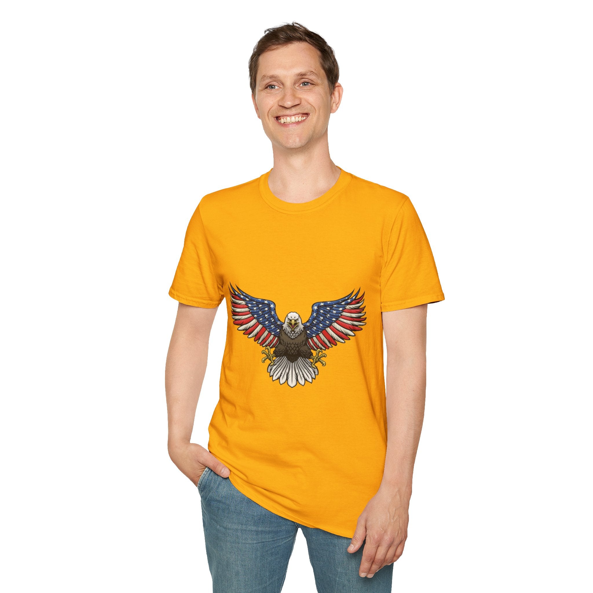 Patriotic Eagle Unisex Softstyle T-Shirt