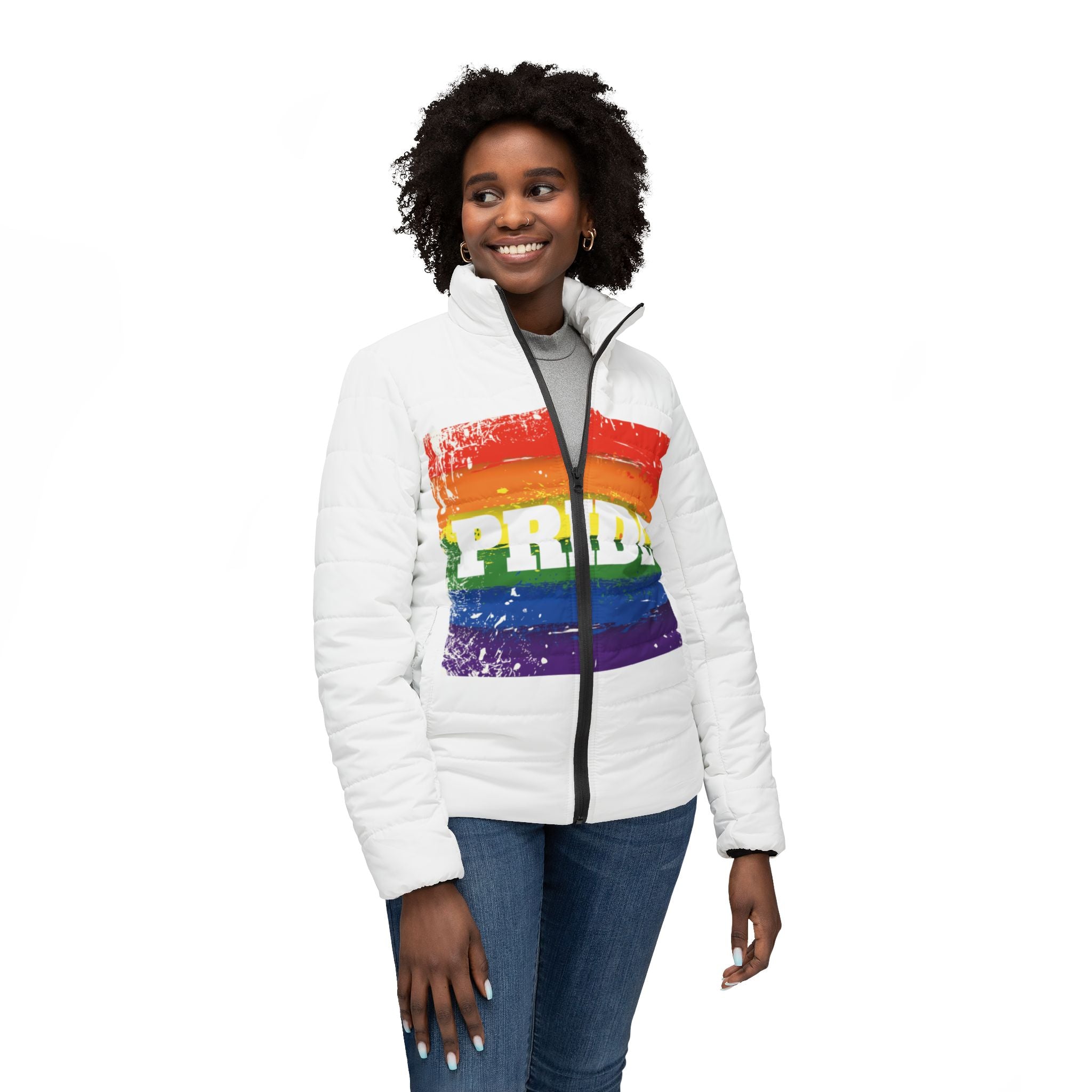 Pride Rainbow Women’s Puffer Jacket