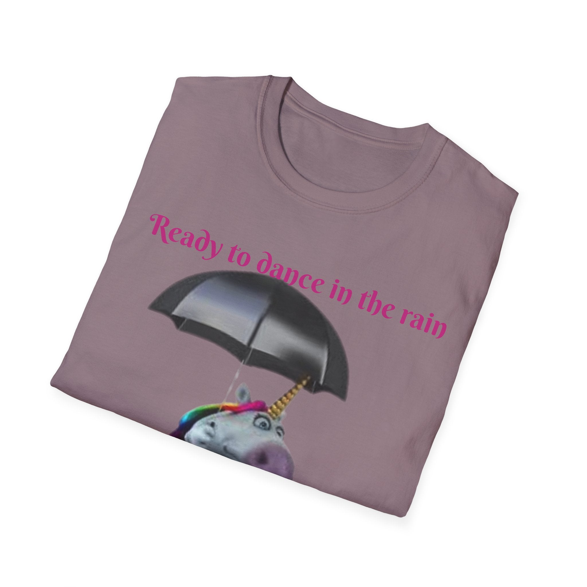 Ready to Dance In The Rain With A Splash Of Style Unicorn Unisex Softstyle T-Shirt