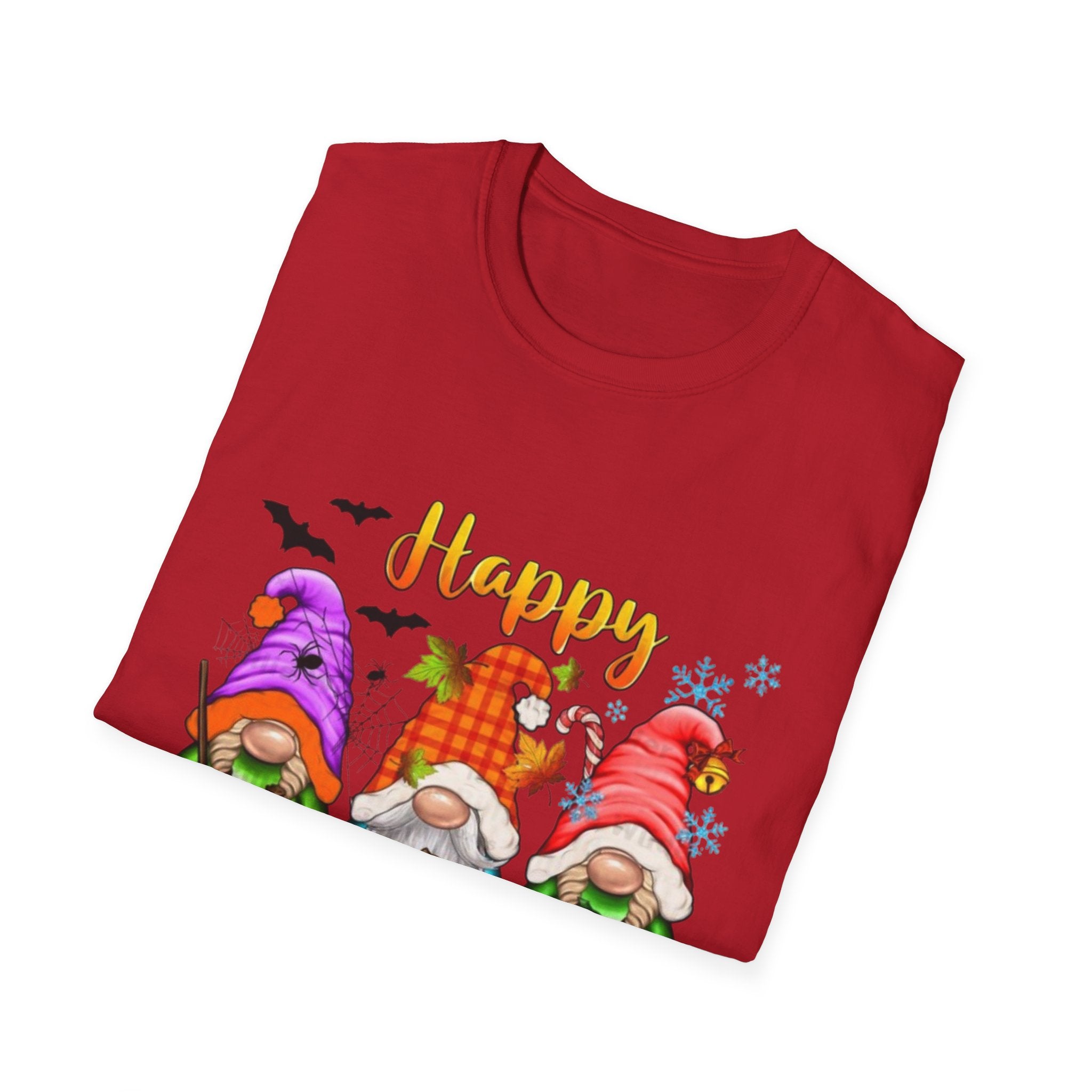 Happy Hallothanksmas Gnome Unisex Softstyle T-Shirt