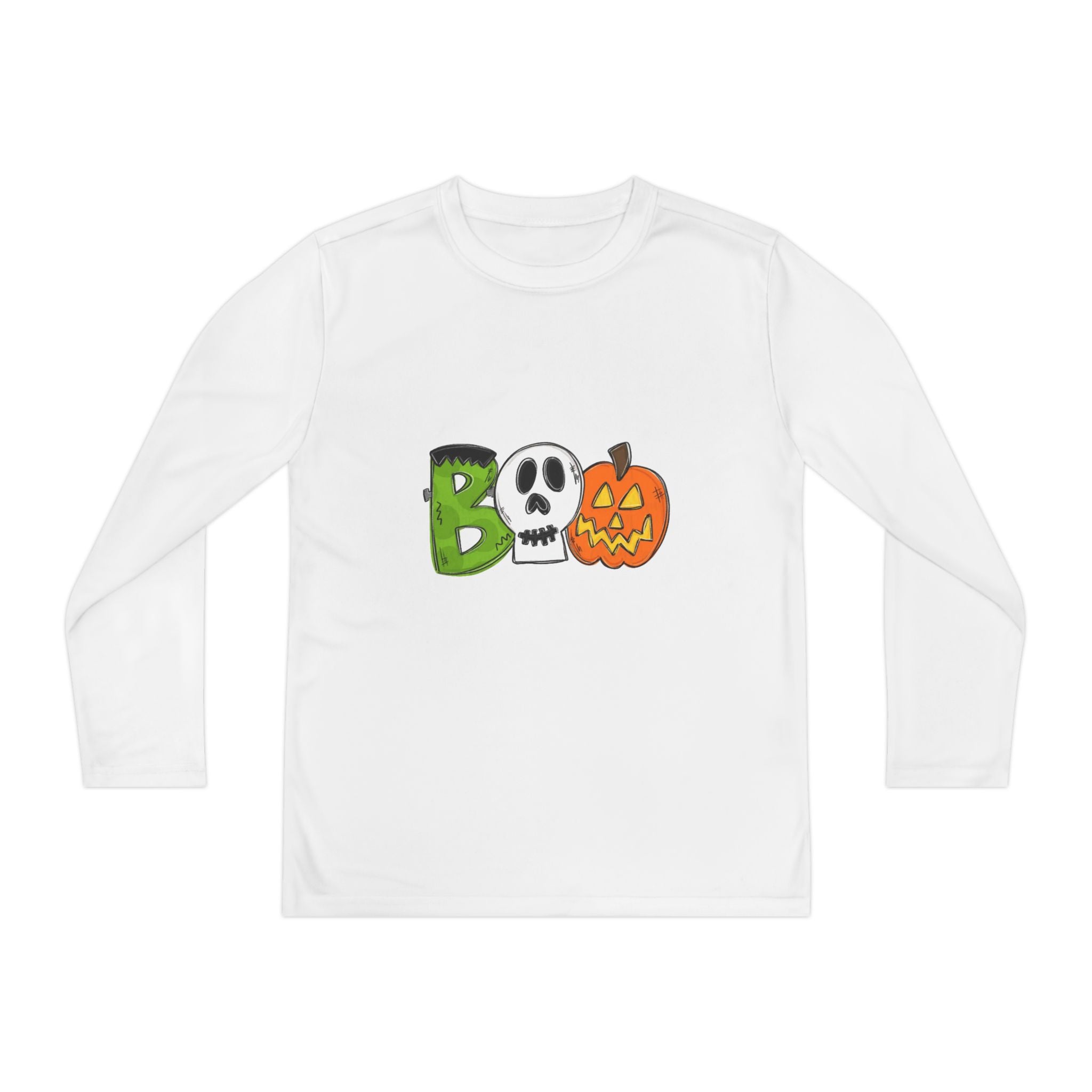 Halloween BOO Youth Long Sleeve Competitor T-Shirt