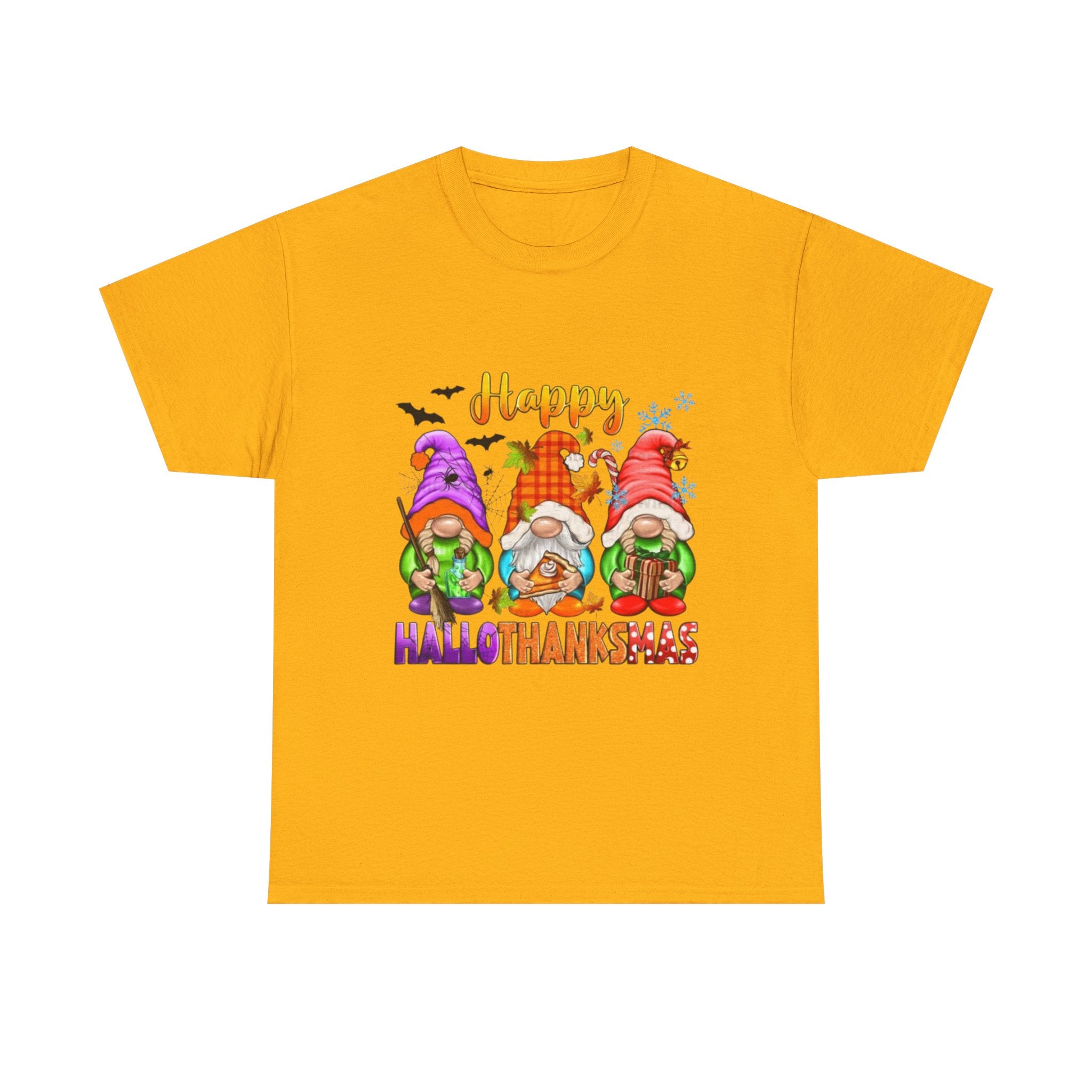 Happy Hallothanksmas Unisex Heavy Cotton T-Shirt
