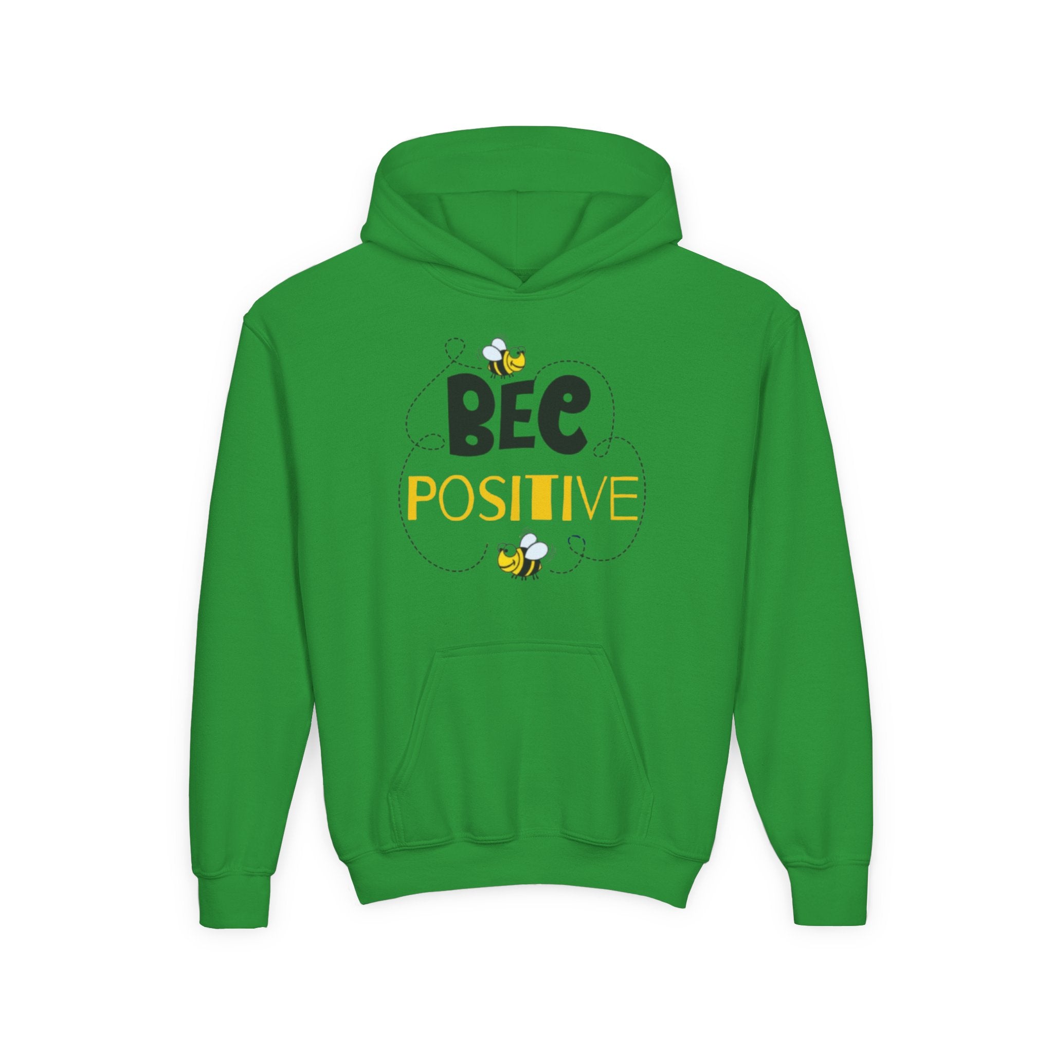 Bee Positive Youth Heavy Blend Hooded Sweatshirt