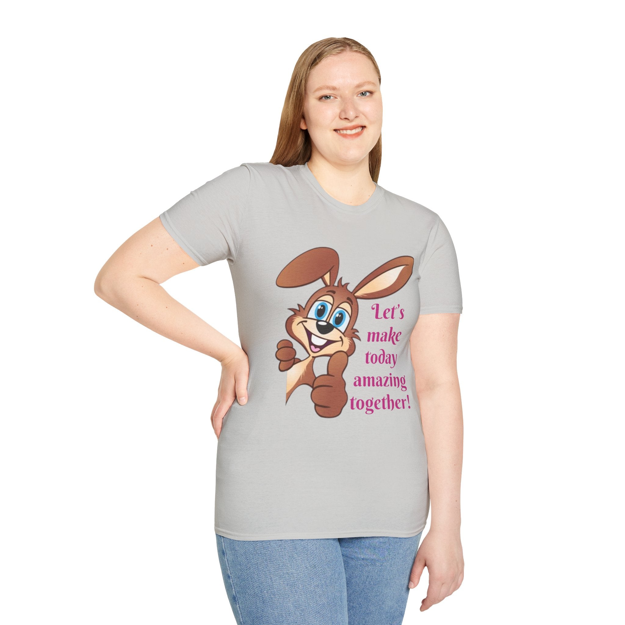 Let's make Today Amazing Together Bunny Unisex Softstyle T-Shirt