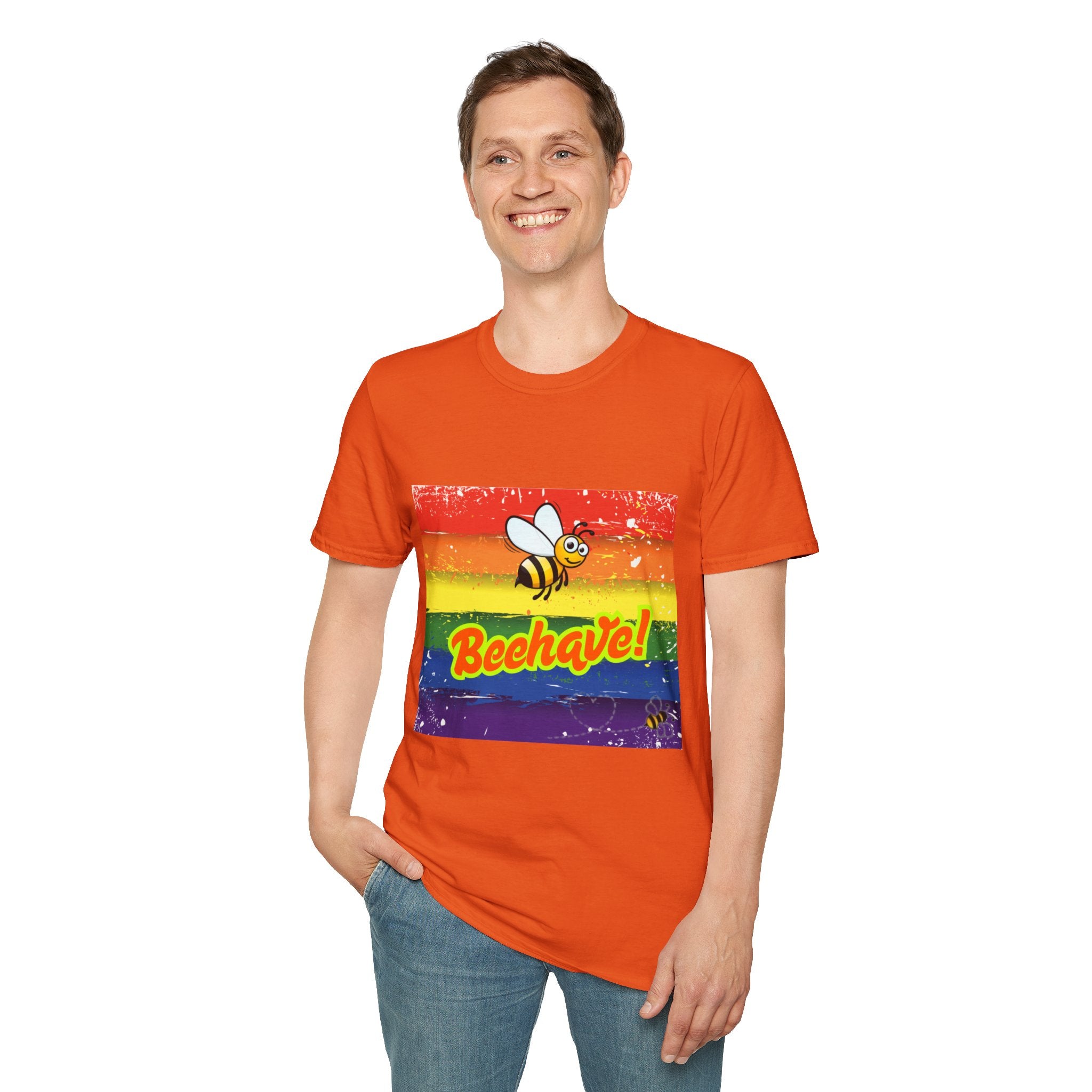 Beehave Rainbow Unisex Softstyle T-Shirt