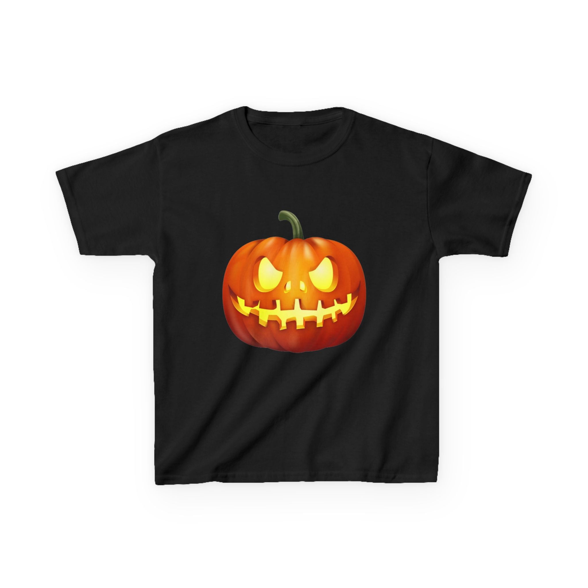 Halloween Pumpkin Kids Heavy Cotton Short Sleeve T-Shirt
