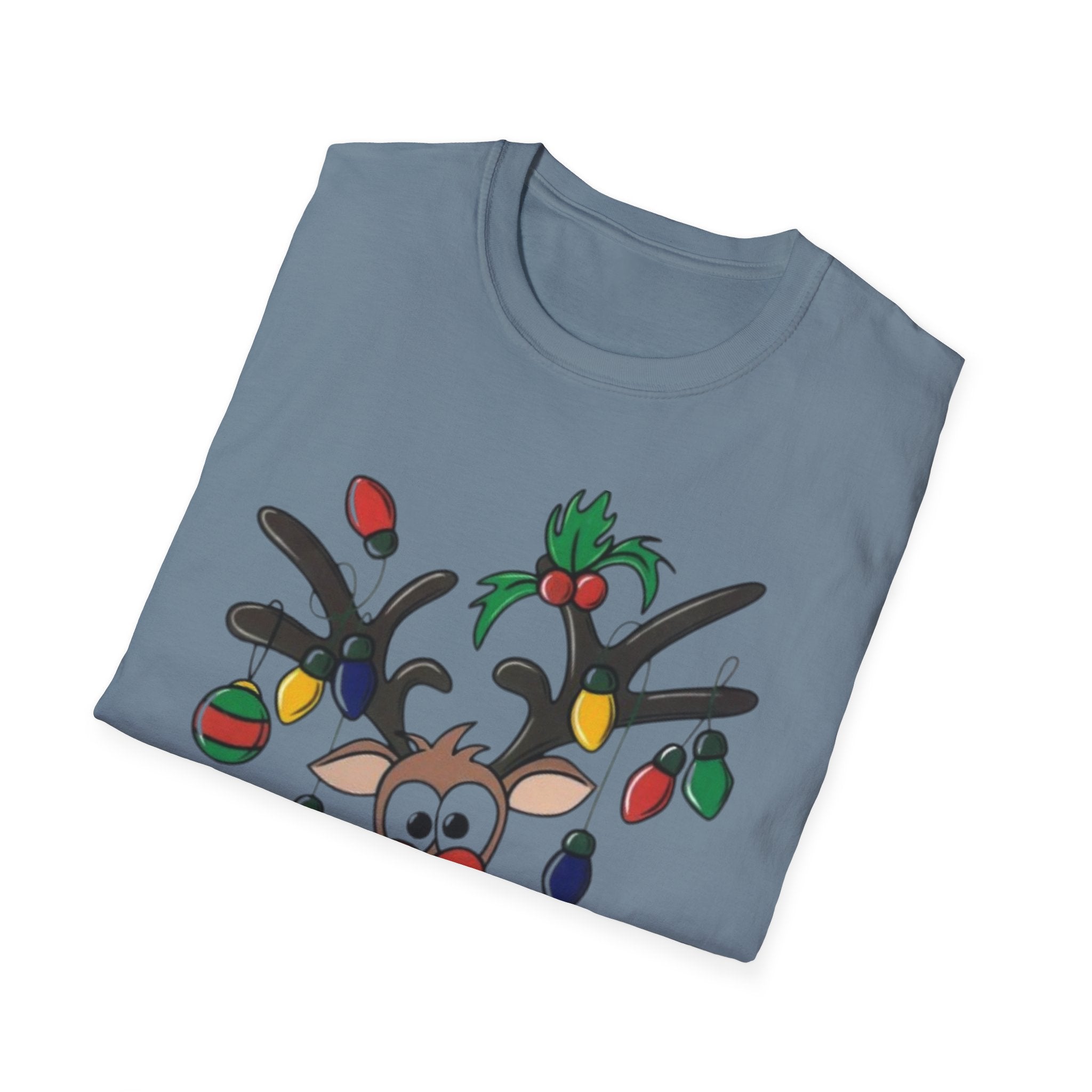 Festive Reindeer Unisex Softstyle T-Shirt