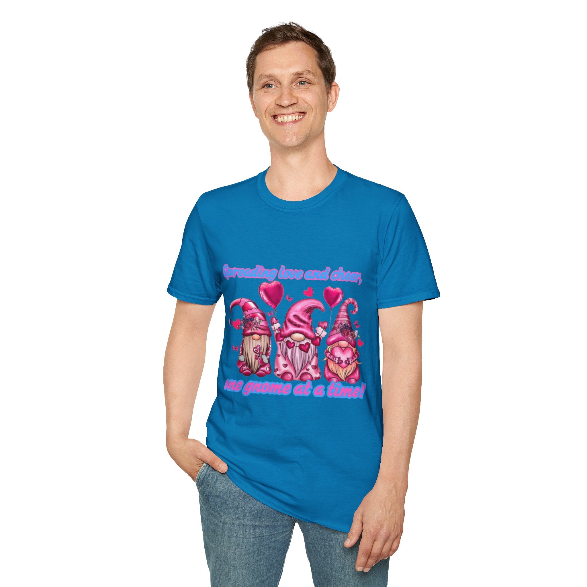 Spreading Love And Cheer One Gnome At A Time Unisex Softstyle T-Shirt