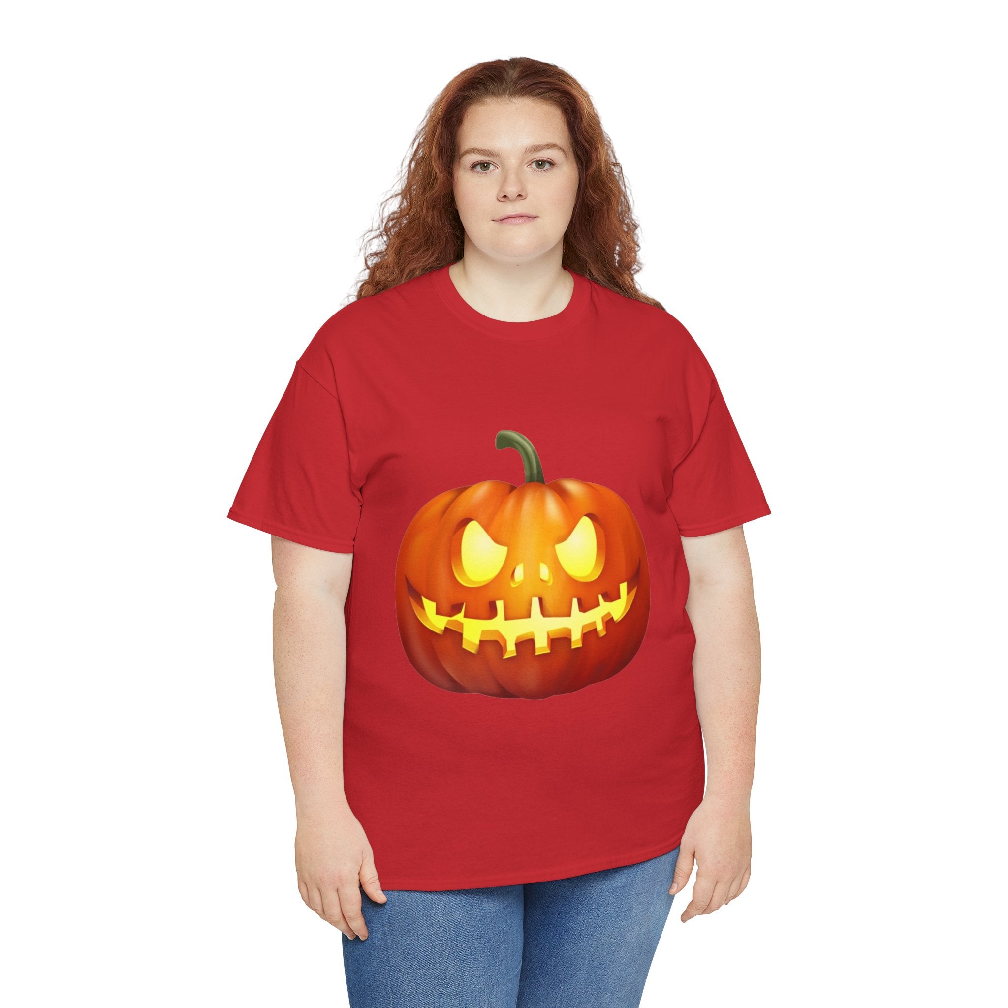 Halloween Pumpkin Unisex Heavy Cotton T-Shirt