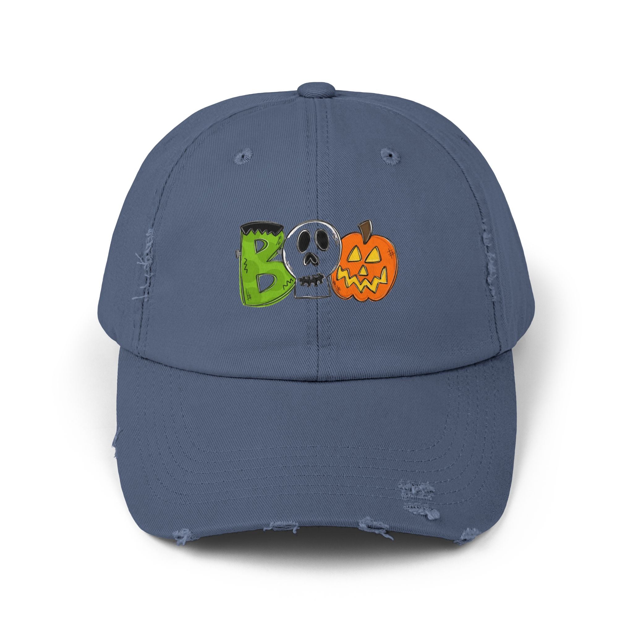 Halloween BOO Unisex Distressed Cap