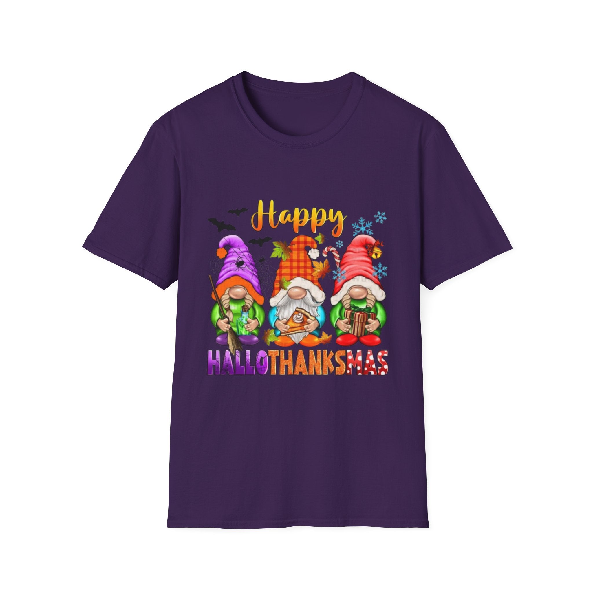 Happy Hallothanksmas Gnome Unisex Softstyle T-Shirt