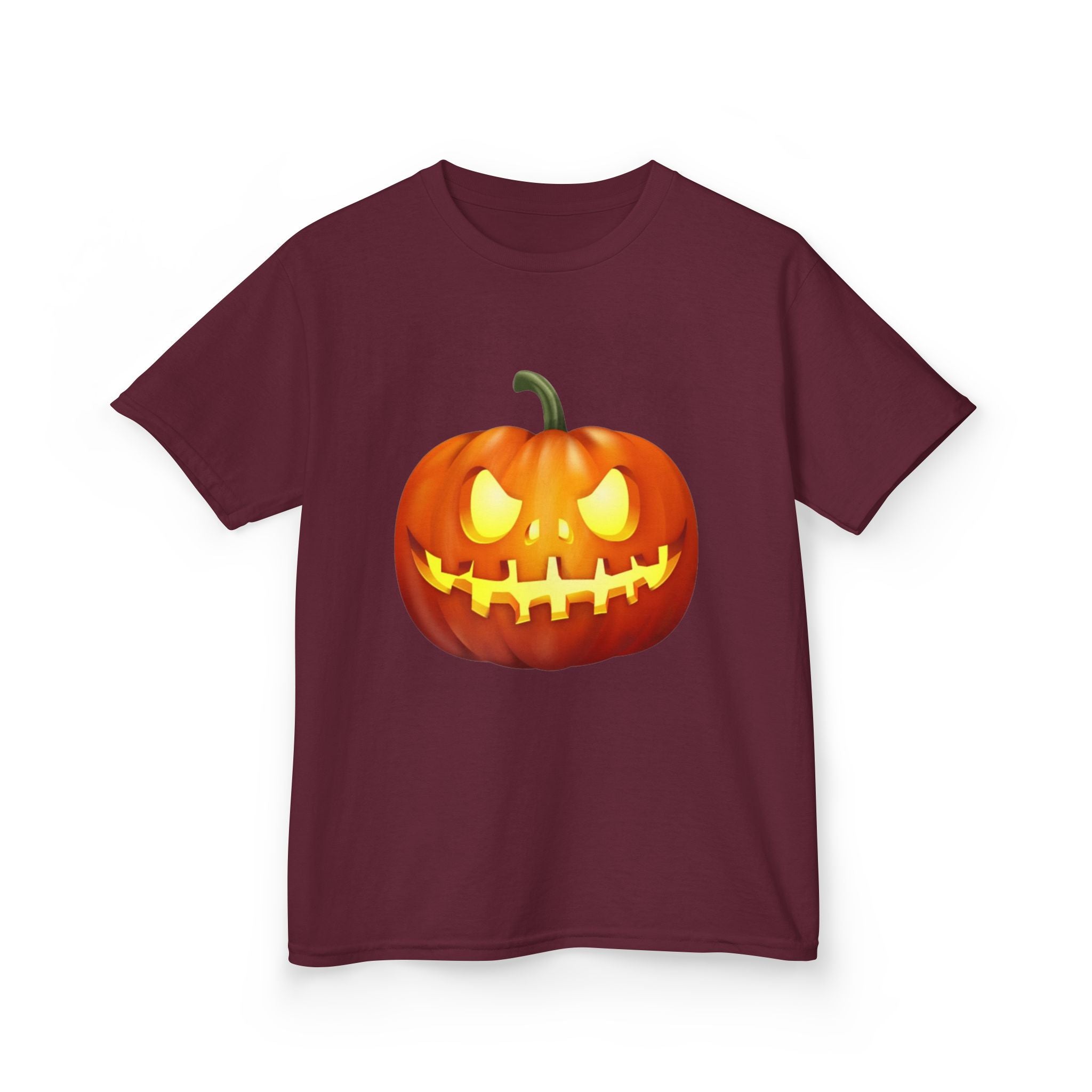 Halloween Pumpkin Kids Heavy Cotton Short Sleeve T-Shirt