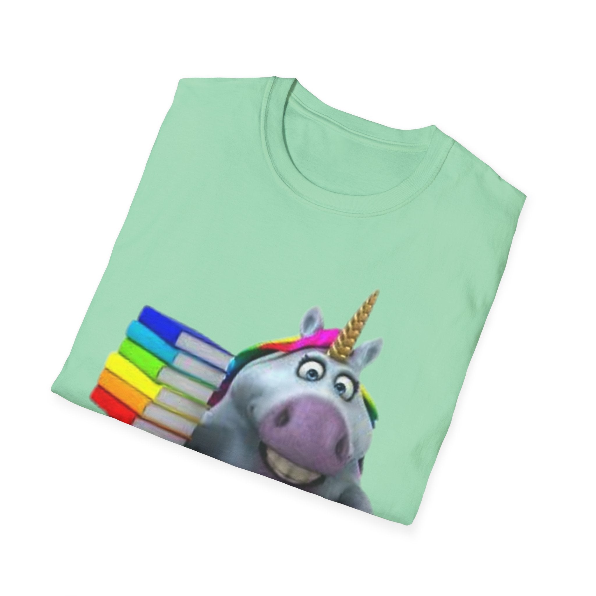 Unlocking Magic, One Book At A Time! Unicorn Unisex Softstyle T-Shirt