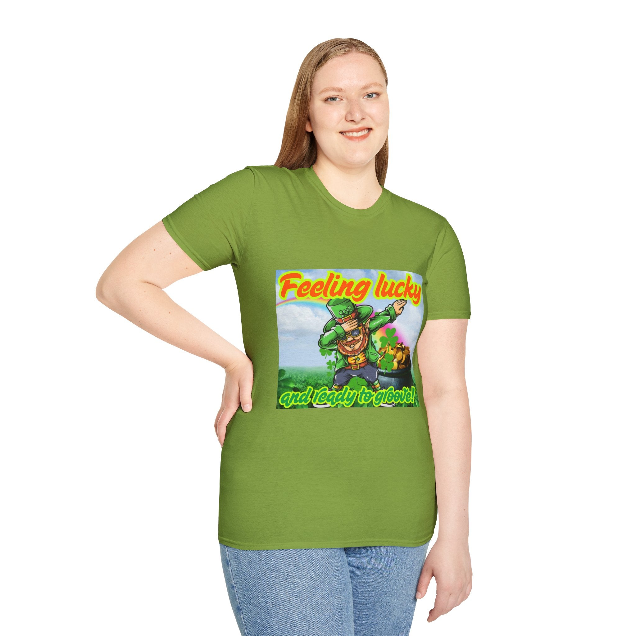 Feeling Lucky And Ready To Groove! Unisex Softstyle T-Shirt