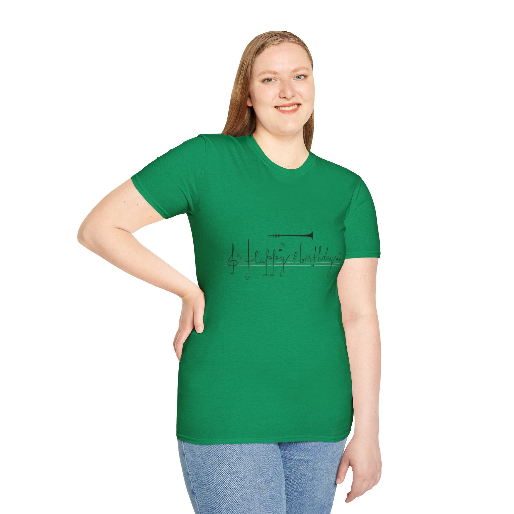 Music Note Birthday Unisex Softstyle T-Shirt-Personalize It!