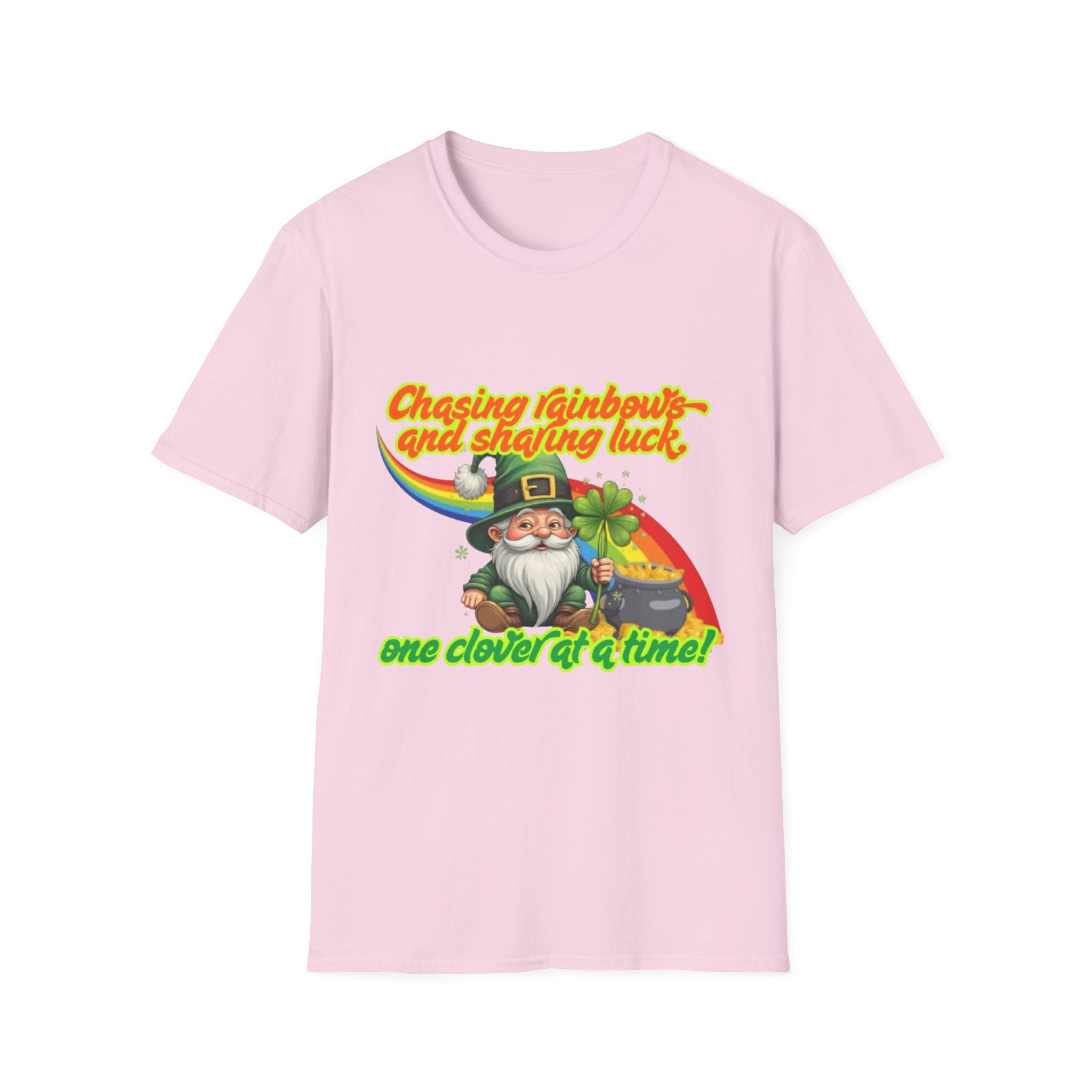 Chasing Rainbows And Sharing Luck, One Clover At A Time! Unisex Softstyle T-Shirt