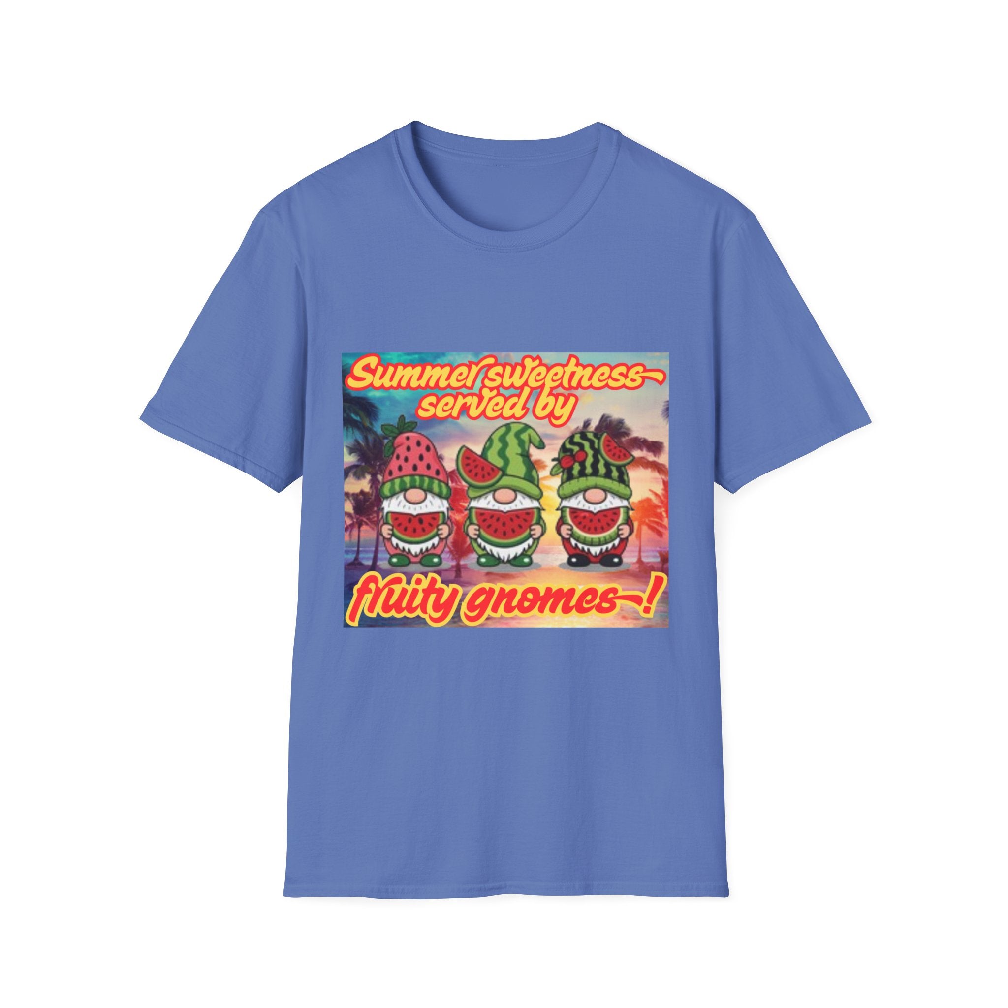 Summer Sweetness Served By Fruity Gnomes Unisex Softstyle T-Shirt