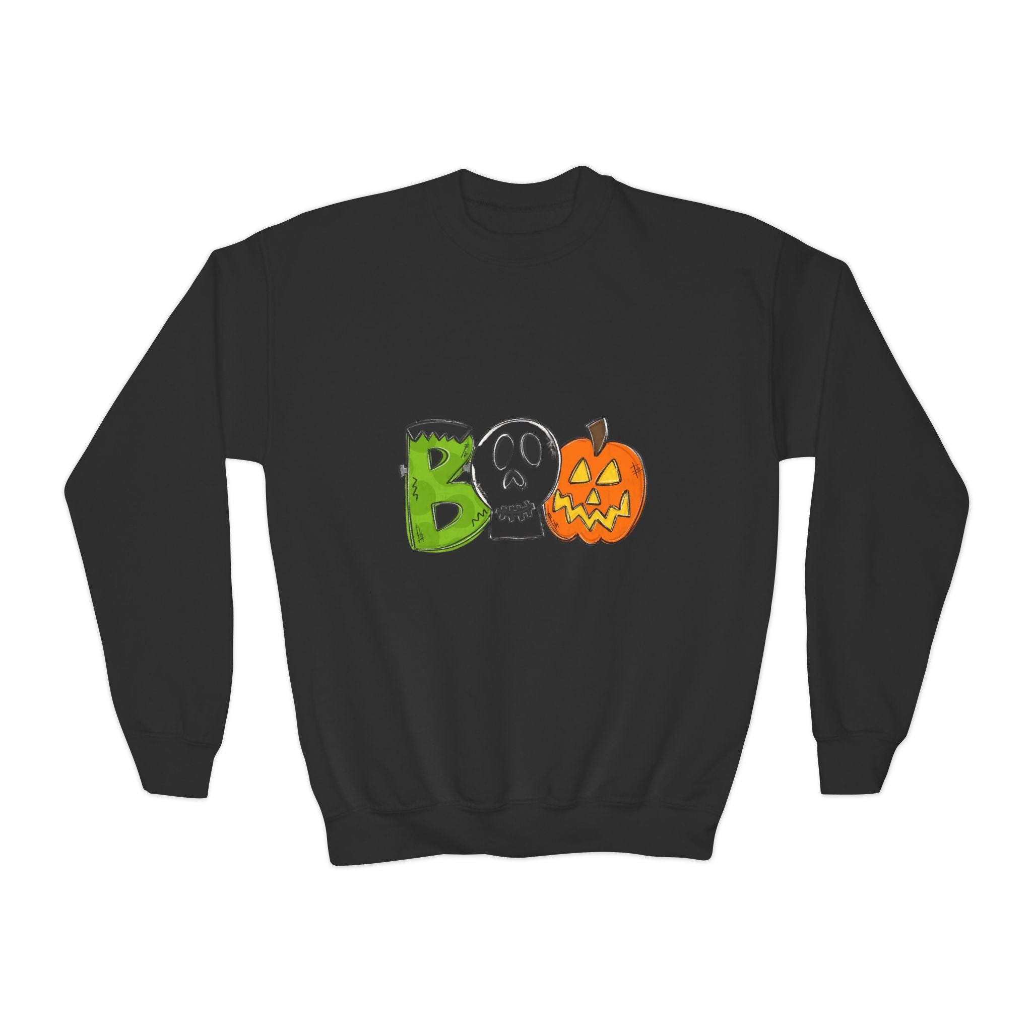 Halloween BOO Youth Crewneck Sweatshirt