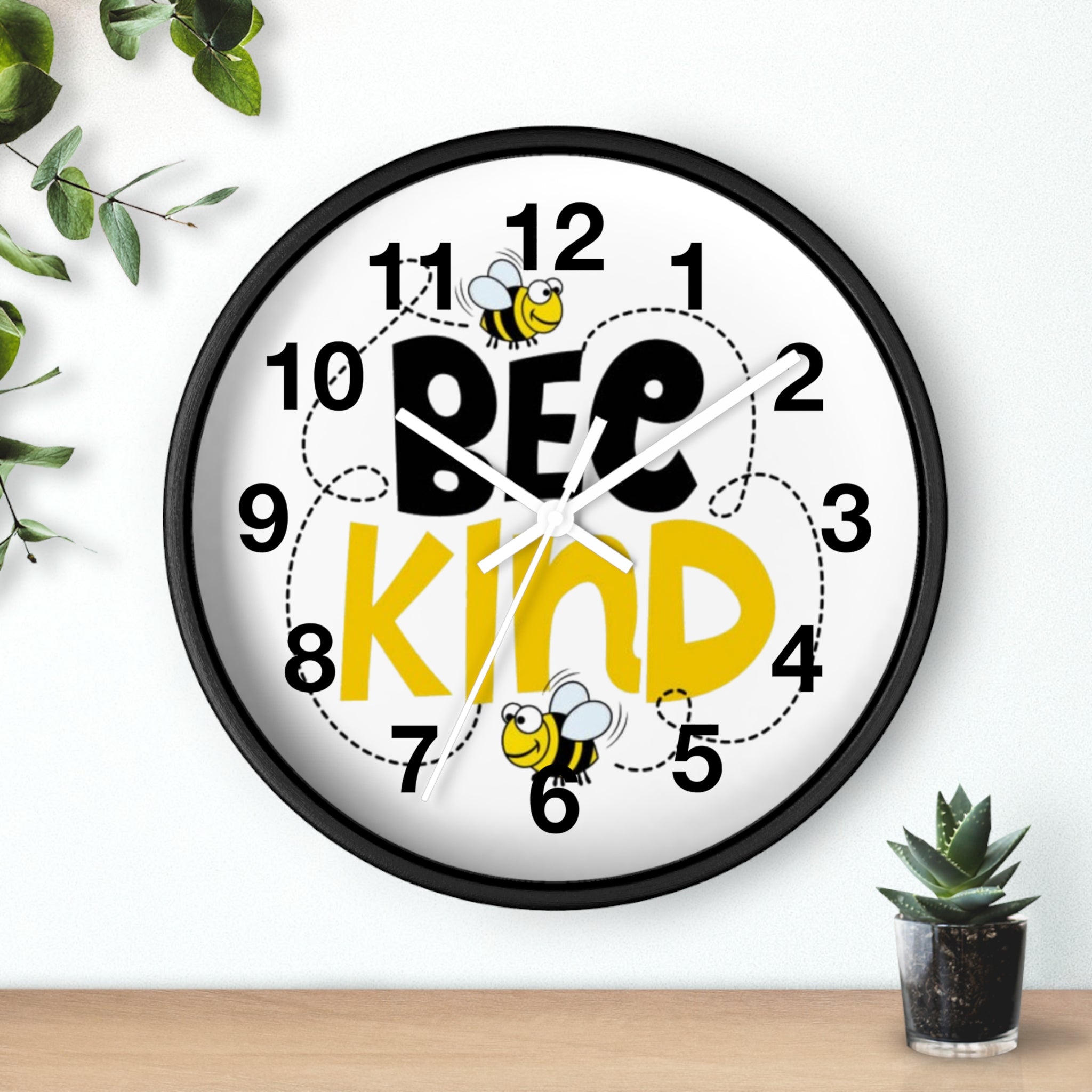 Bee Kind Inspirational Wall Clock
