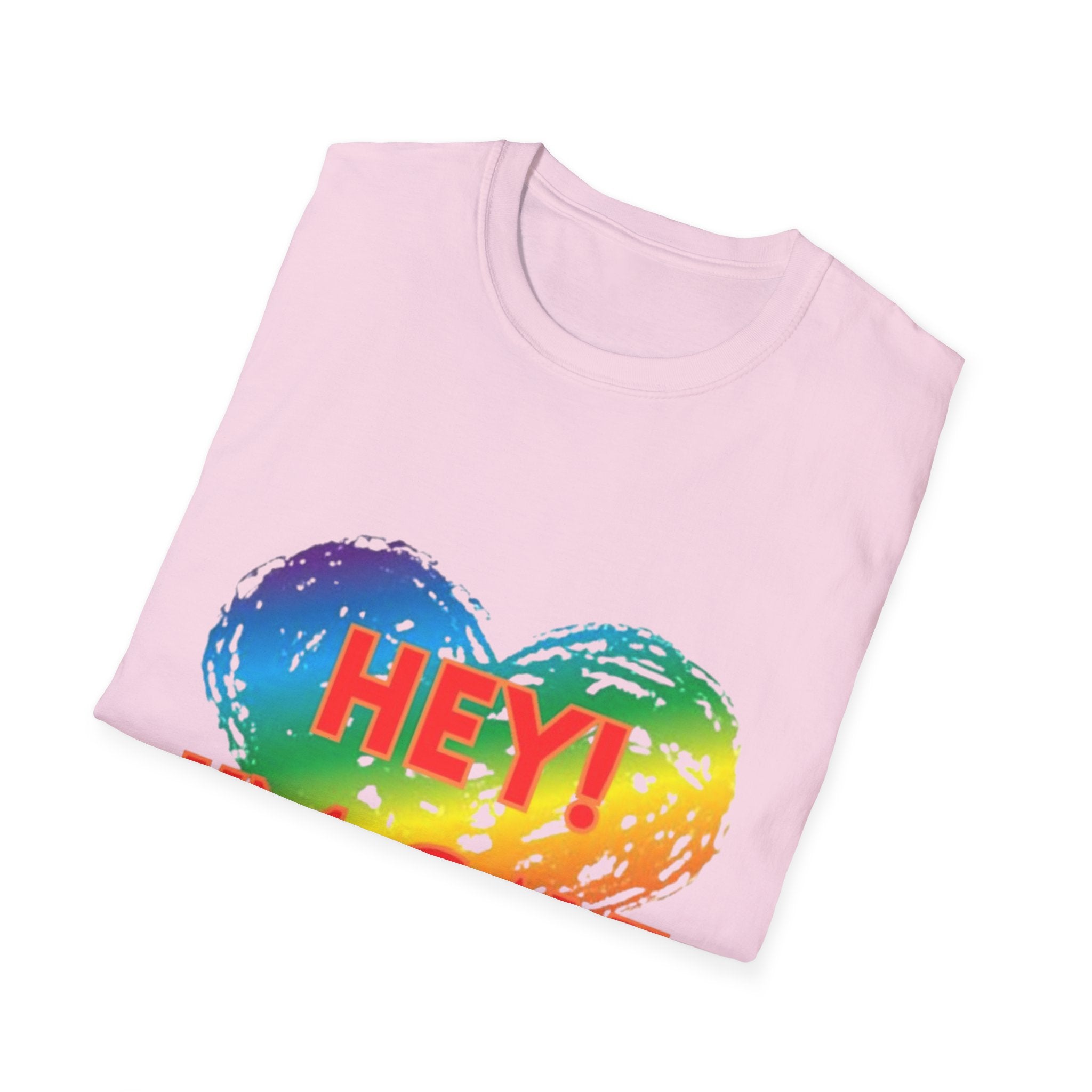 Hey I'm Gay! Unisex Softstyle T-Shirt