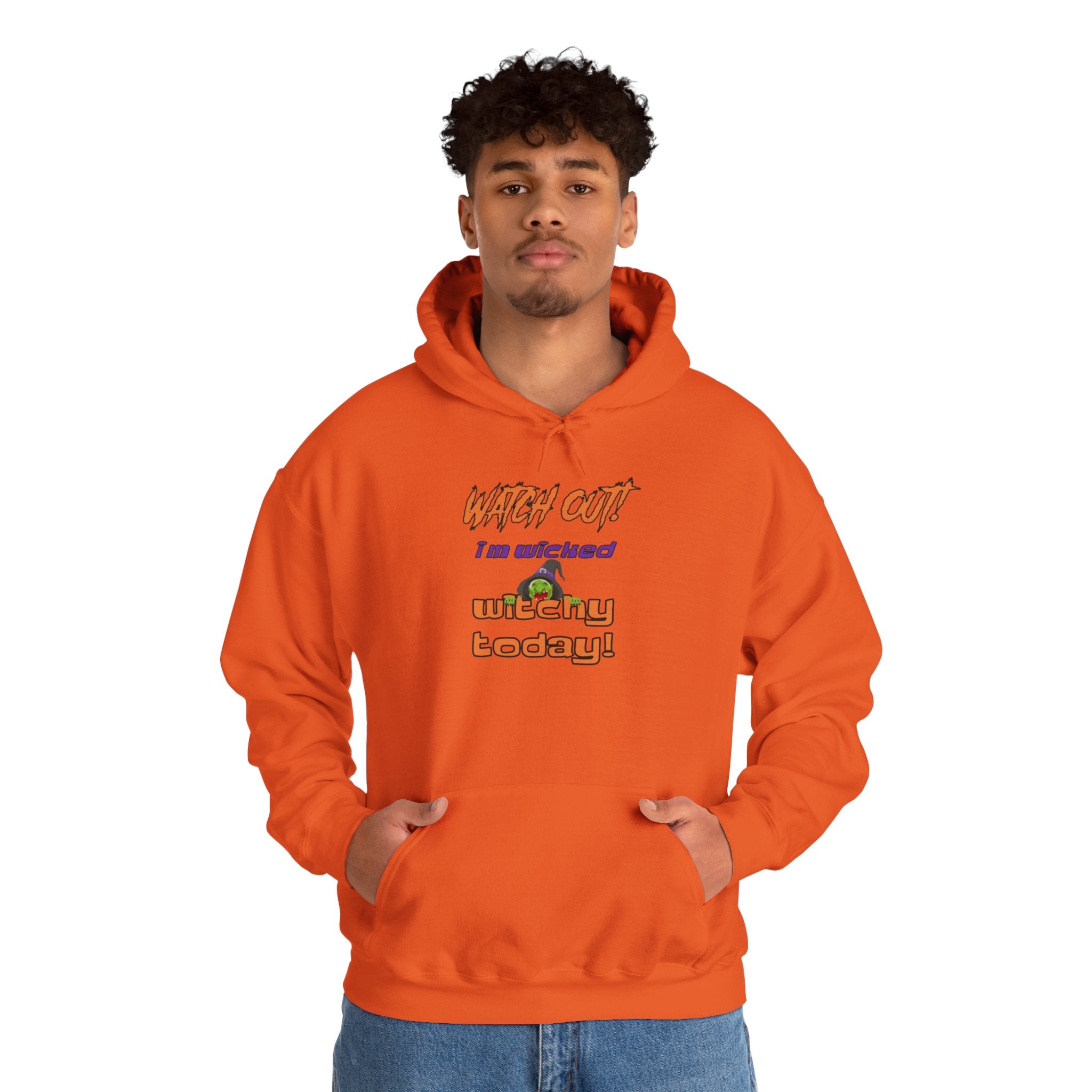 Watch Out I Am Wicked Witchy Today Unisex Heavy Blend Hooded Sweatshirt