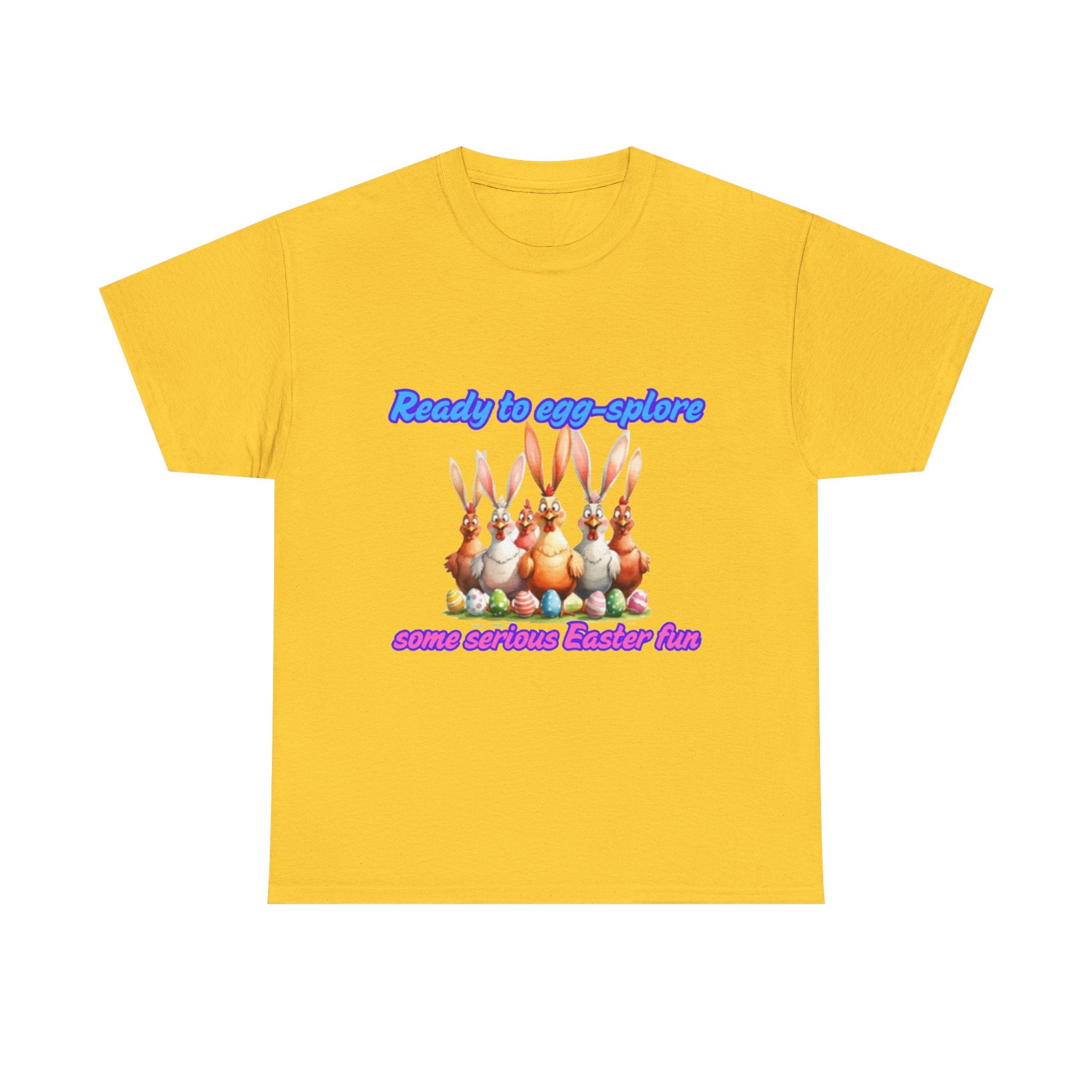 Ready To Egg-splore Some Serious Easter Fun Unisex Heavy Cotton T-Shirt