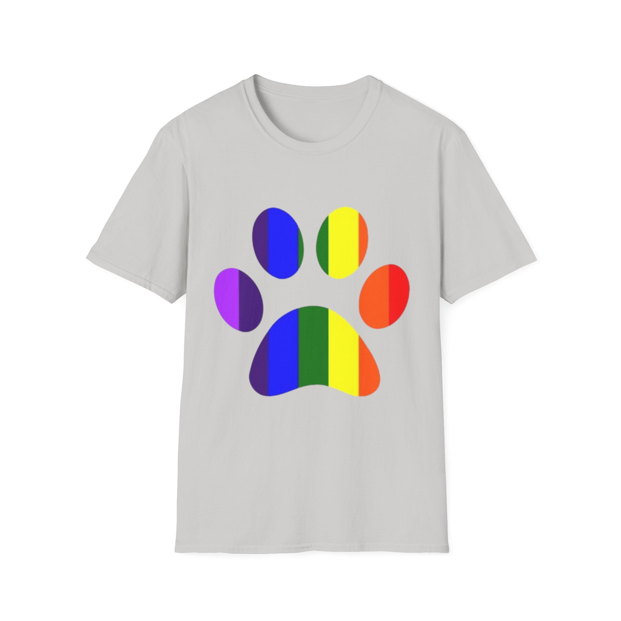Pride Paw Print Unisex Softstyle T-Shirt