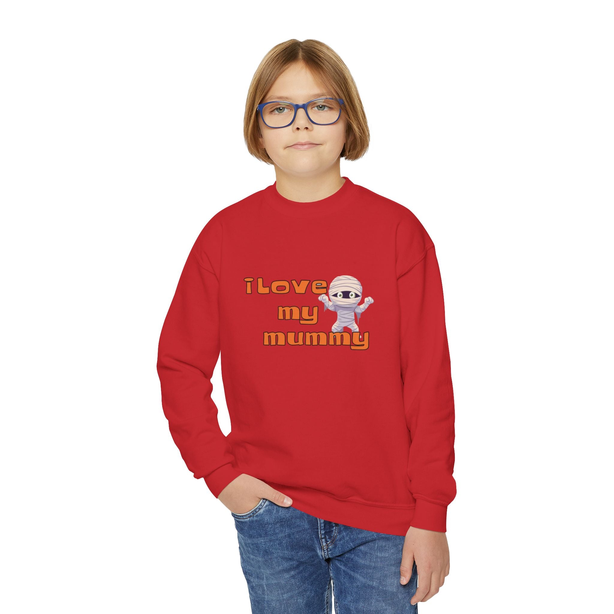 I Love My Mummy Youth Crewneck Sweatshirt