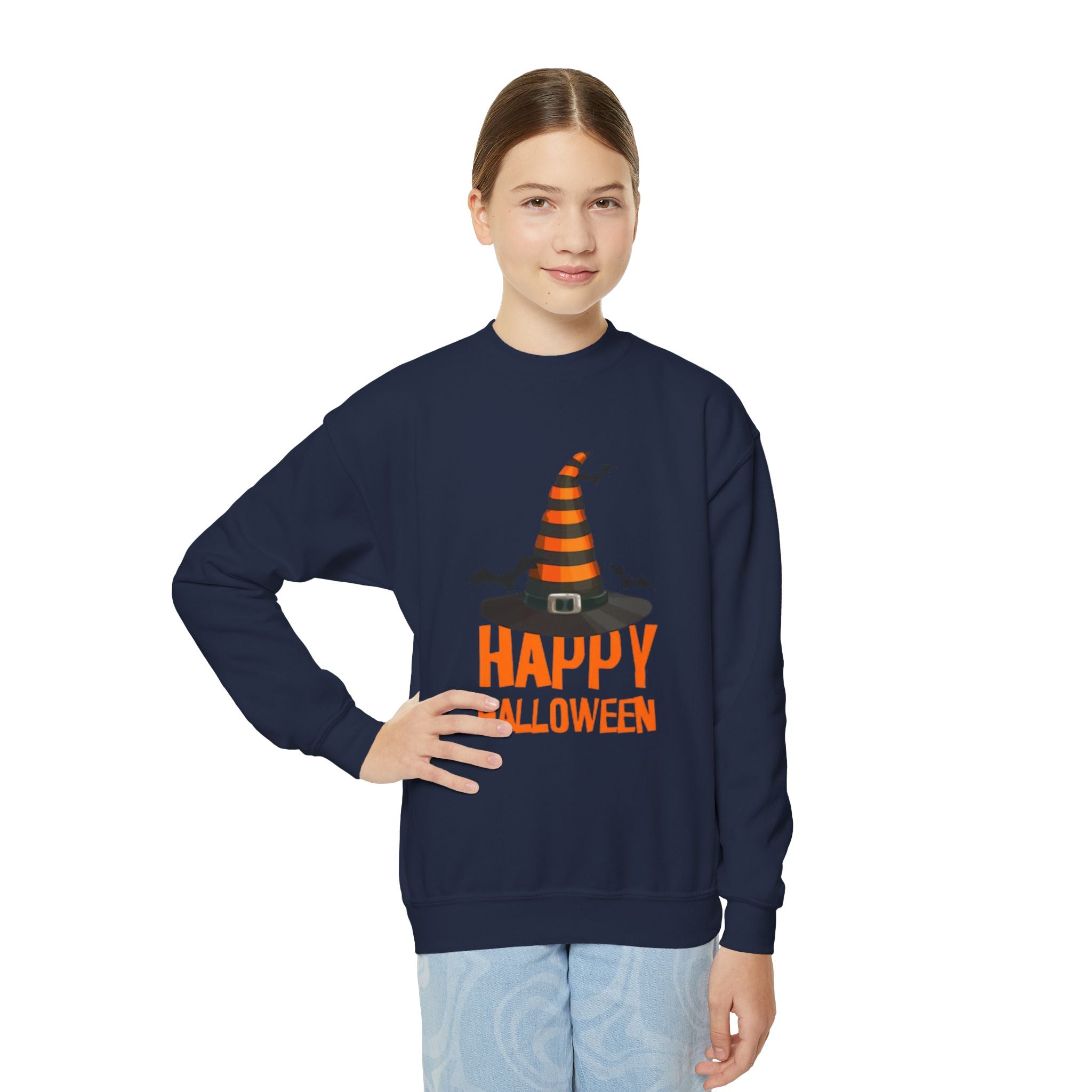 Happy Halloween Youth Crewneck Sweatshirt