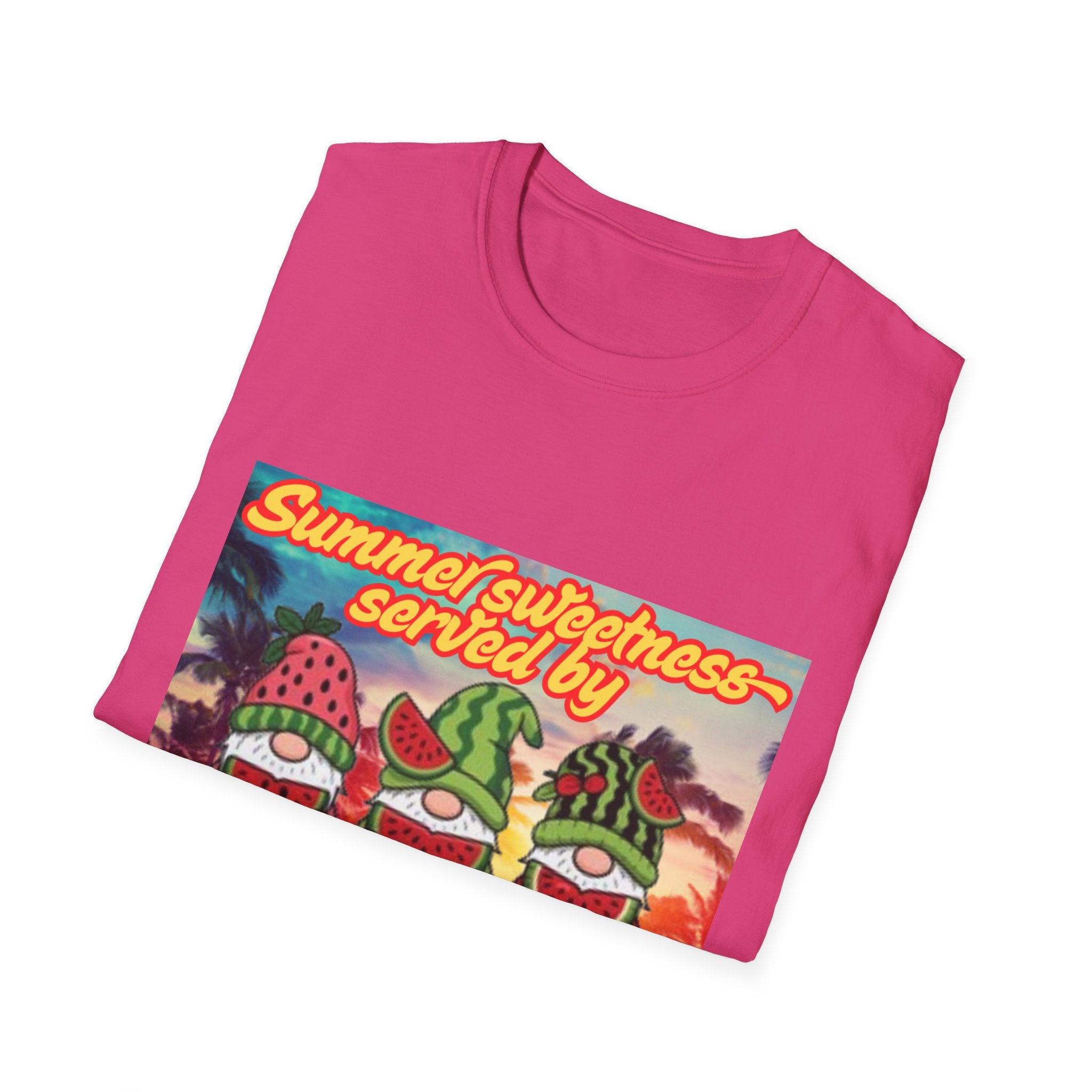 Summer Sweetness Served By Fruity Gnomes Unisex Softstyle T-Shirt