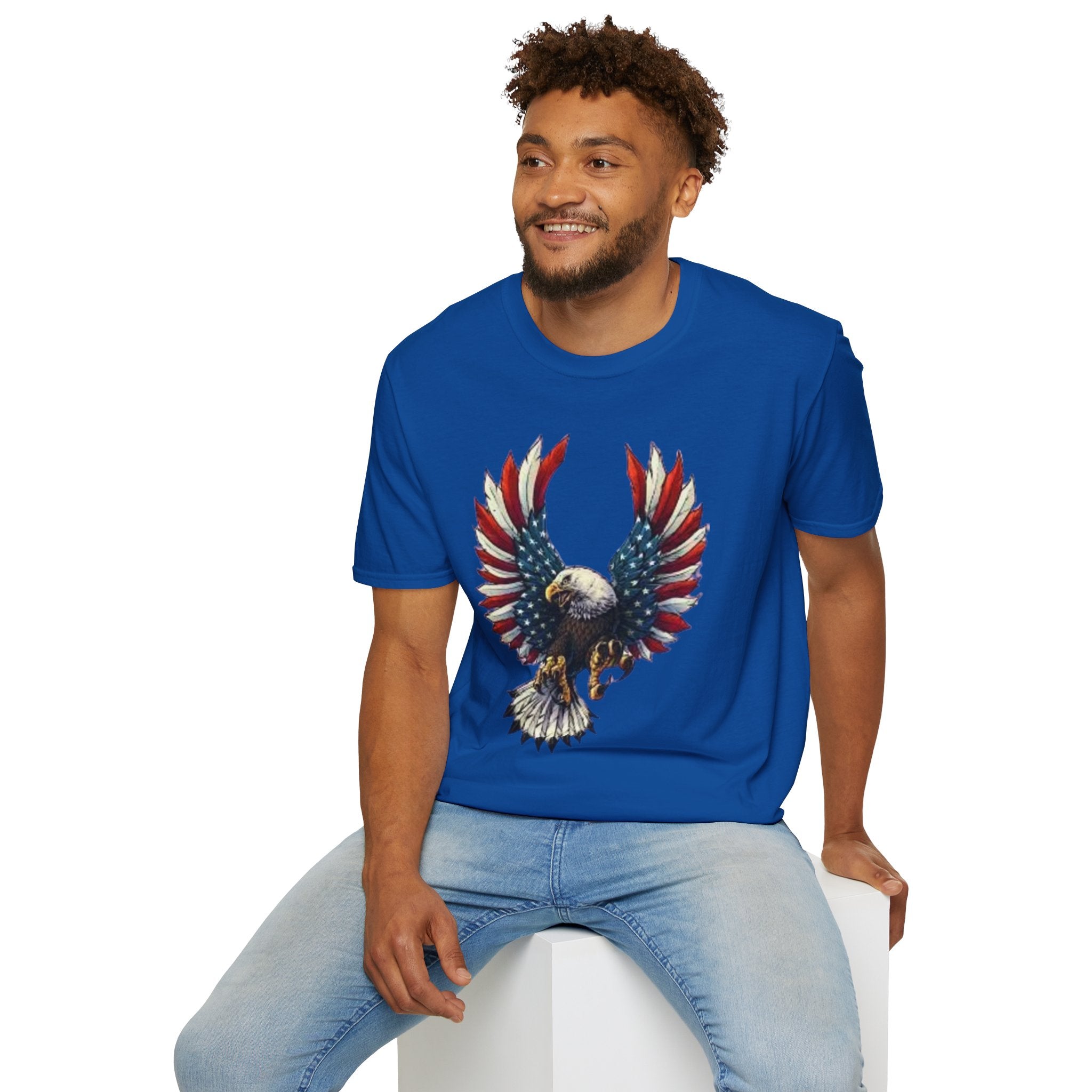 Patriotic Eagle Unisex Softstyle T-Shirt