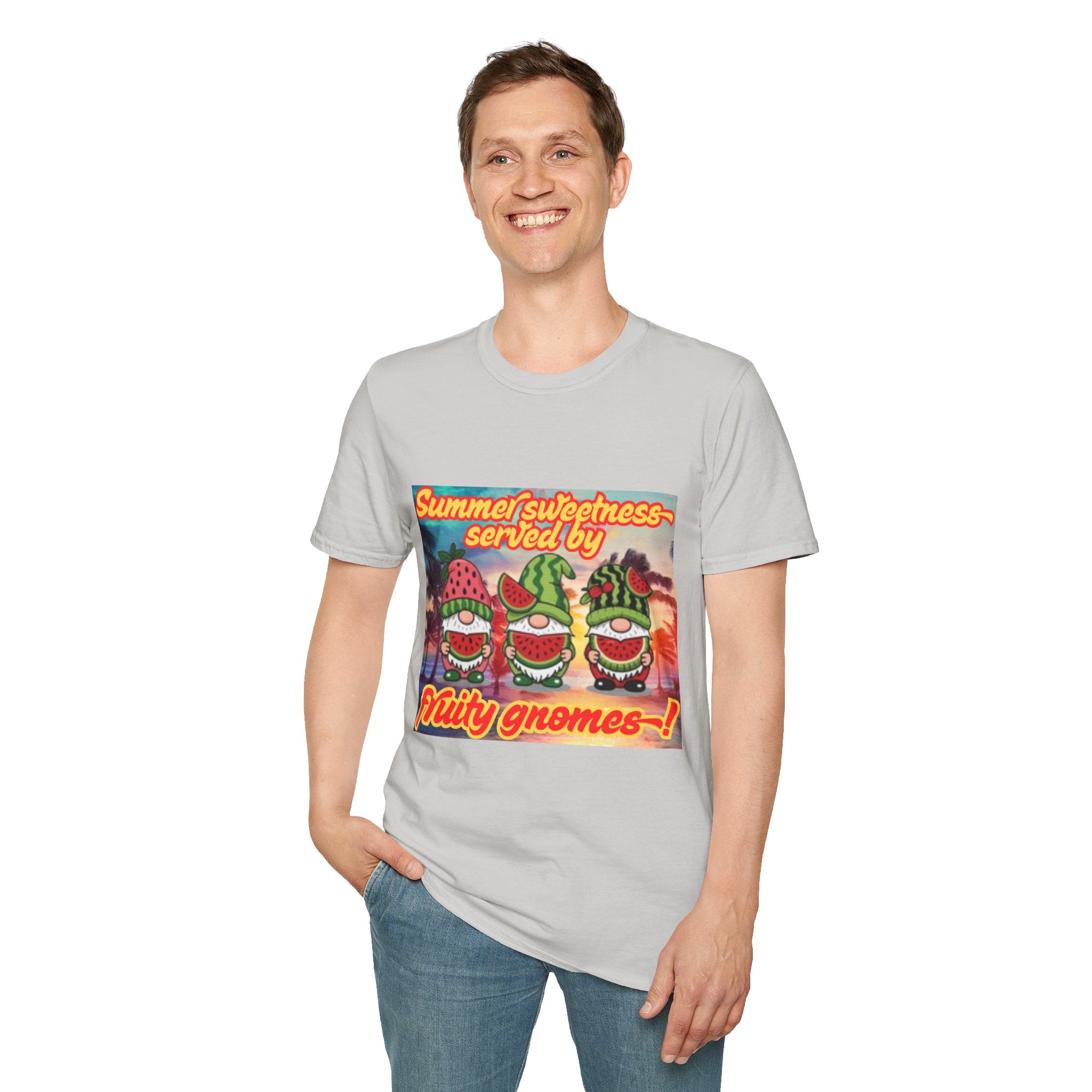 Summer Sweetness Served By Fruity Gnomes Unisex Softstyle T-Shirt