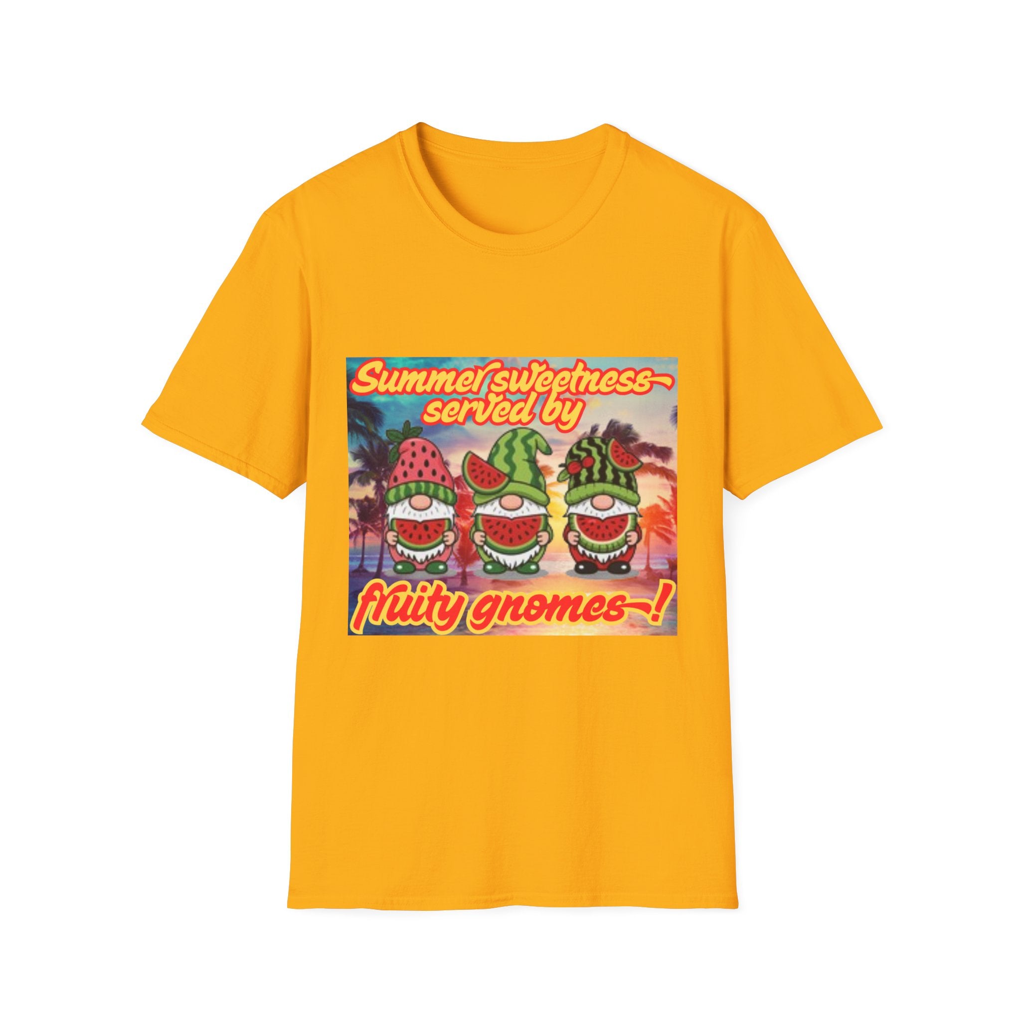 Summer Sweetness Served By Fruity Gnomes Unisex Softstyle T-Shirt