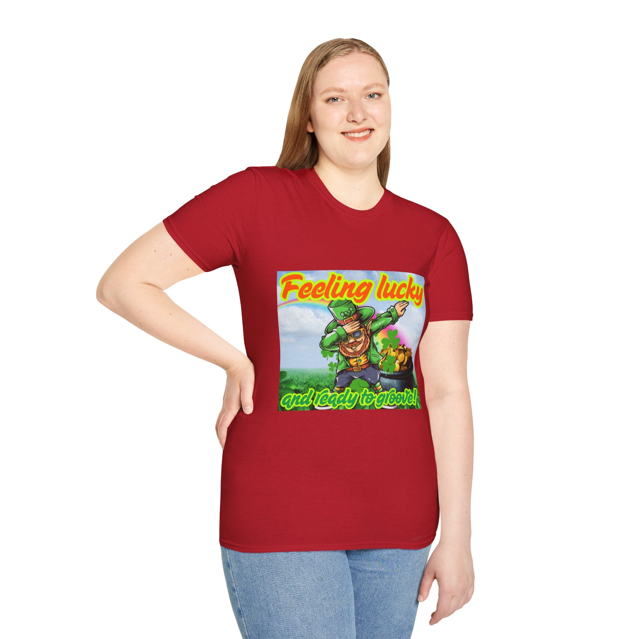 Feeling Lucky And Ready To Groove! Unisex Softstyle T-Shirt