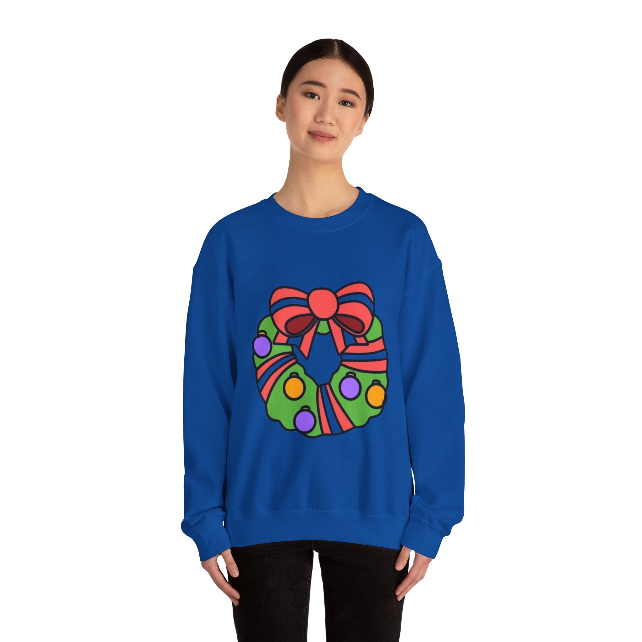 Holiday Wreath Unisex Heavy Blend™ Crewneck Sweatshirt