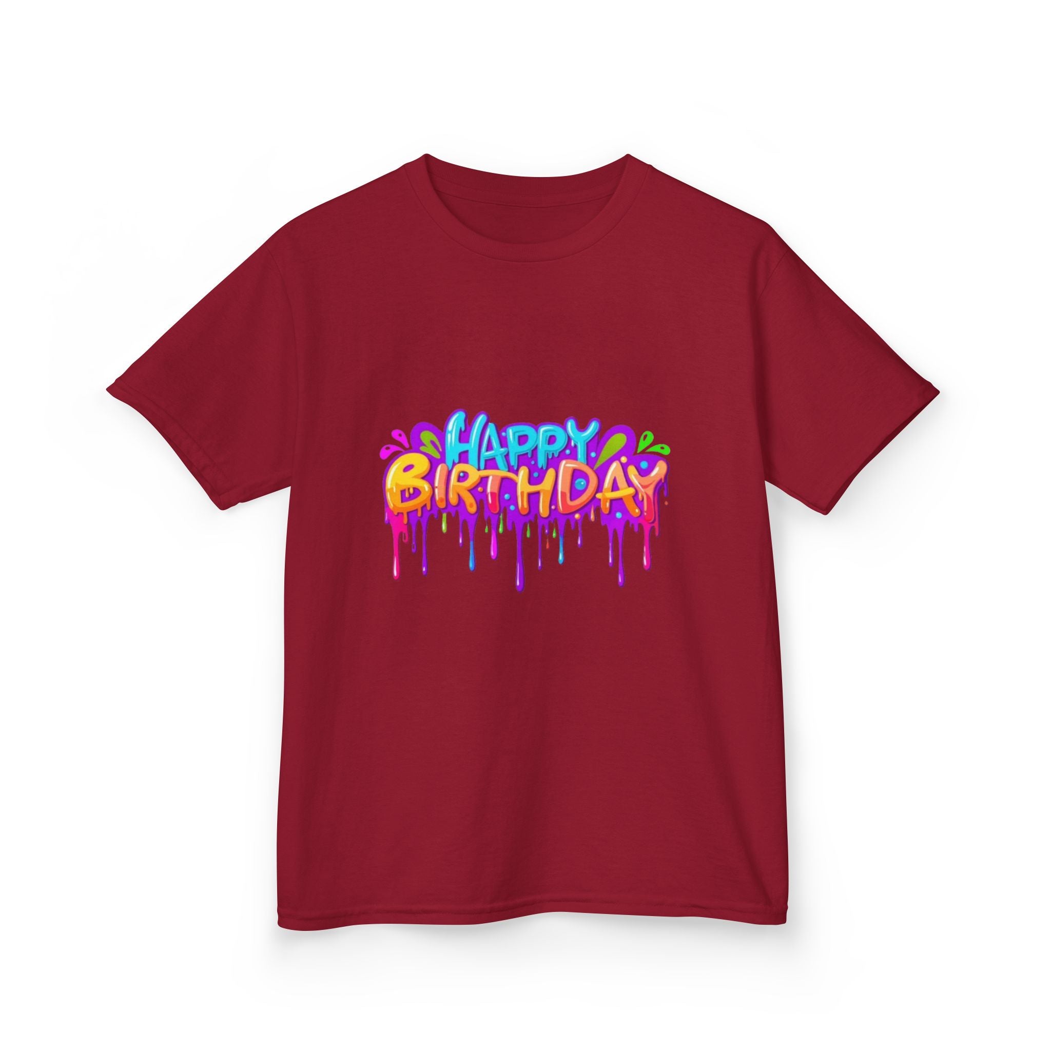 Happy Birthday Kids Heavy Cotton™ Short Sleeve T-Shirt Personalize It!