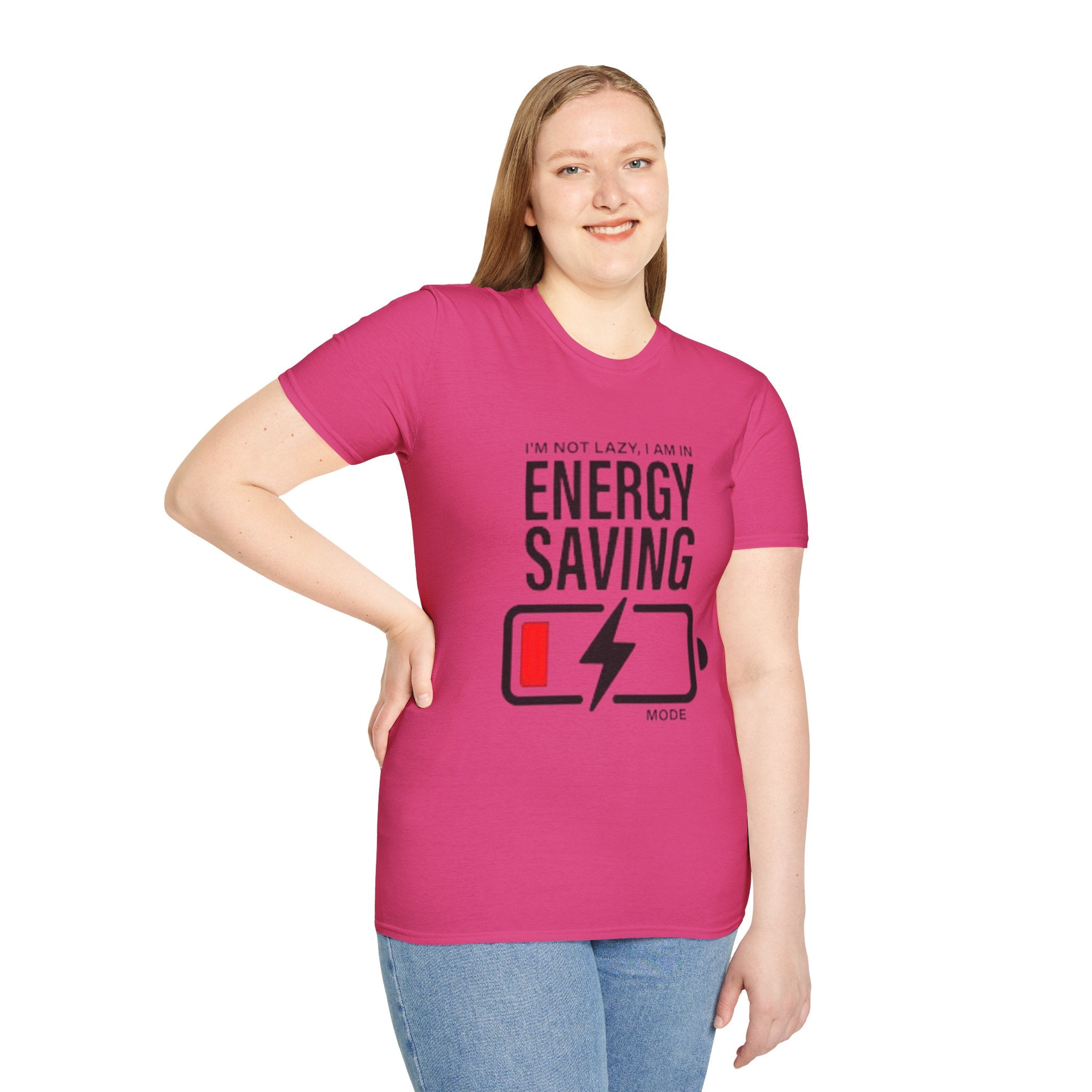 I'm Not Lazy I'm In Energy Saving Mode Unisex Softstyle T-Shirt