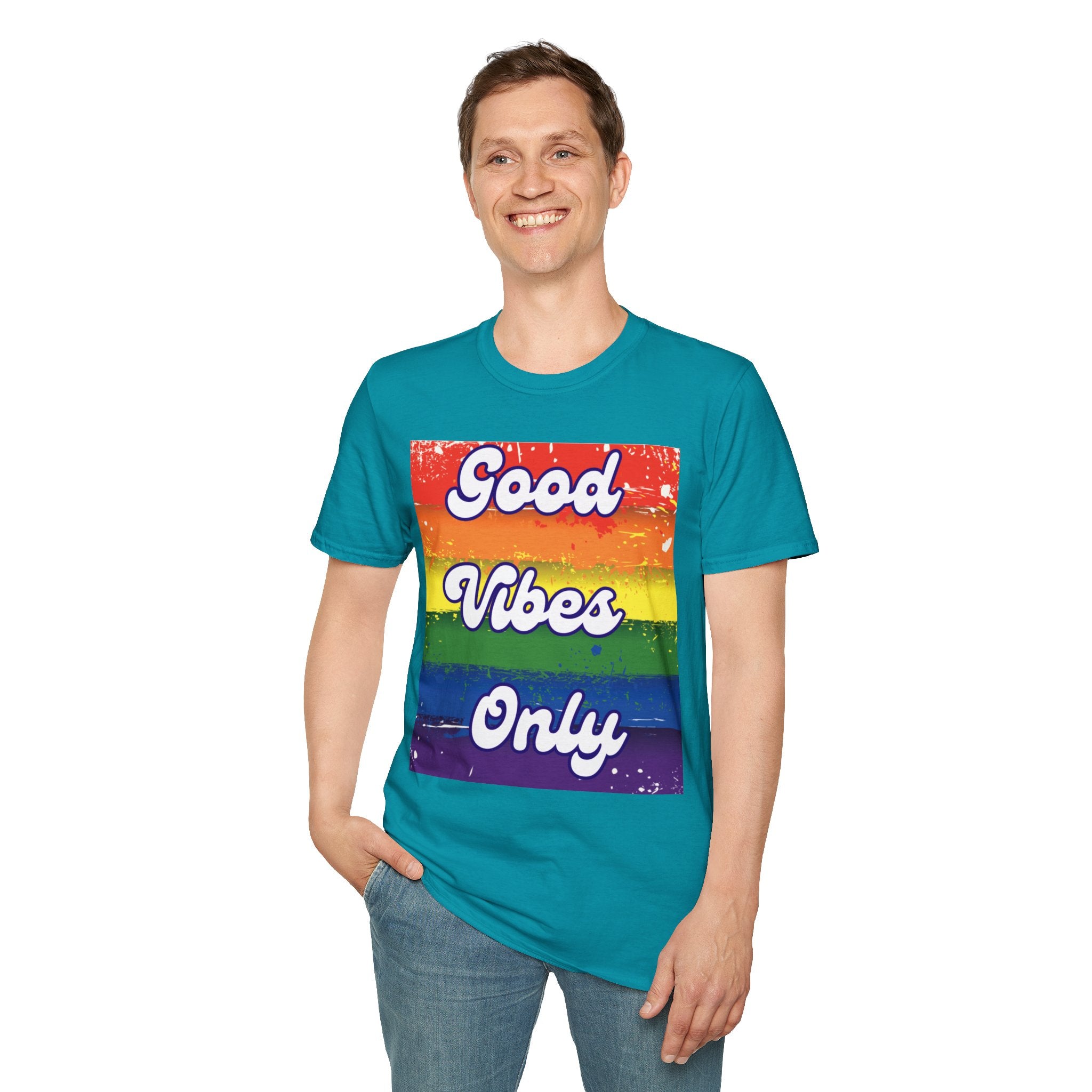 Good Vibes Only White Unisex Softstyle T-Shirt