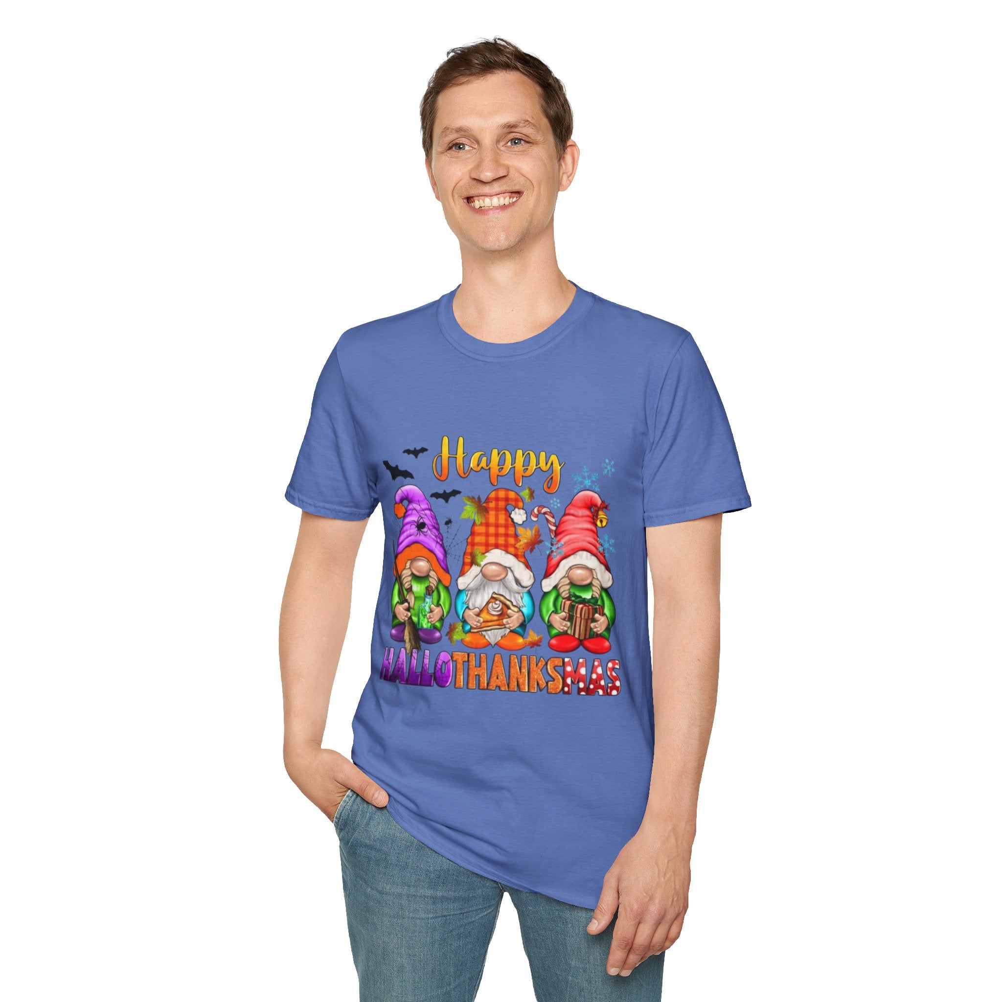 Happy Hallothanksmas Gnome Unisex Softstyle T-Shirt
