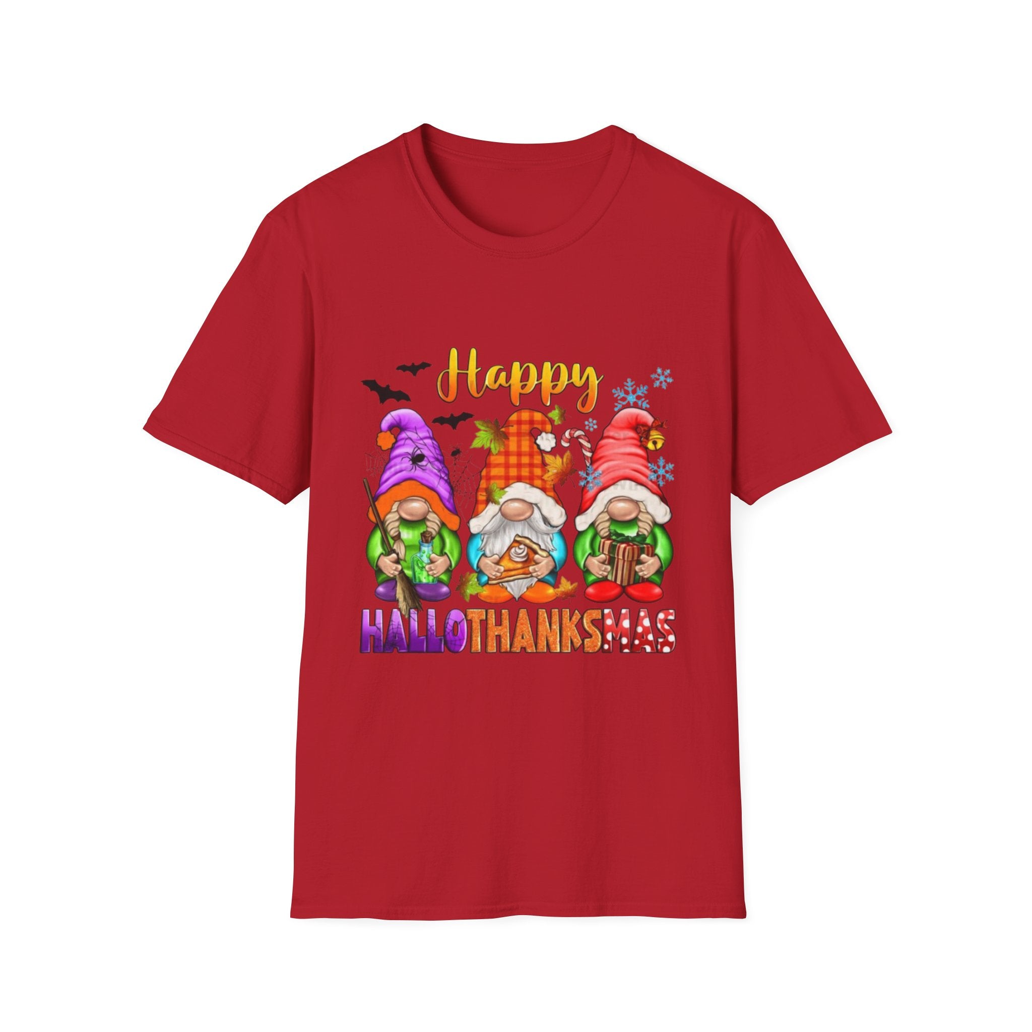 Happy Hallothanksmas Gnome Unisex Softstyle T-Shirt