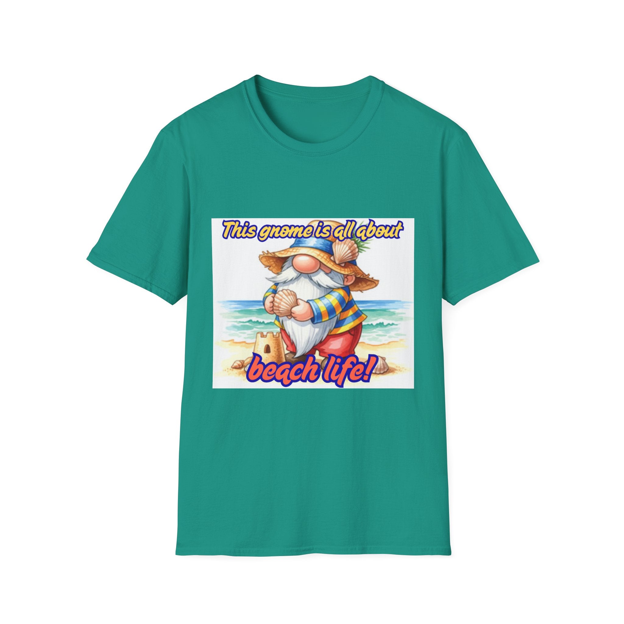 This Gnome Is All About Beach Life! Unisex Softstyle T-Shirt