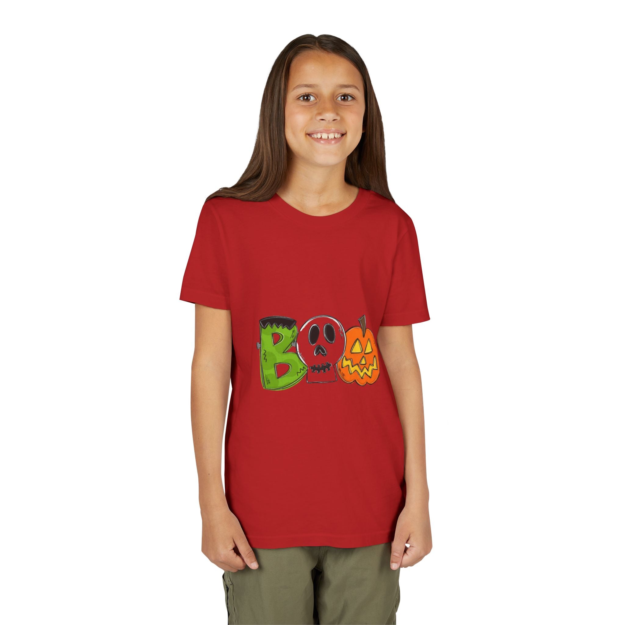 Halloween Boo Youth Short Sleeve T-Shirt