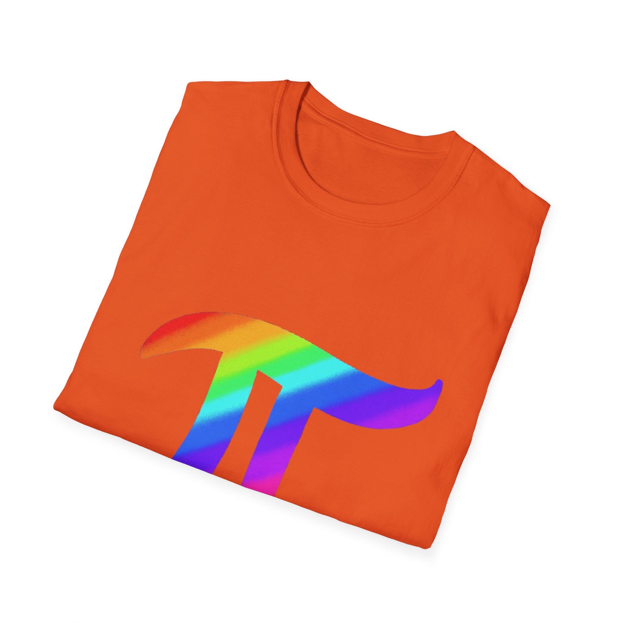 Rainbow Pi Symbol Unisex Softstyle T-Shirt