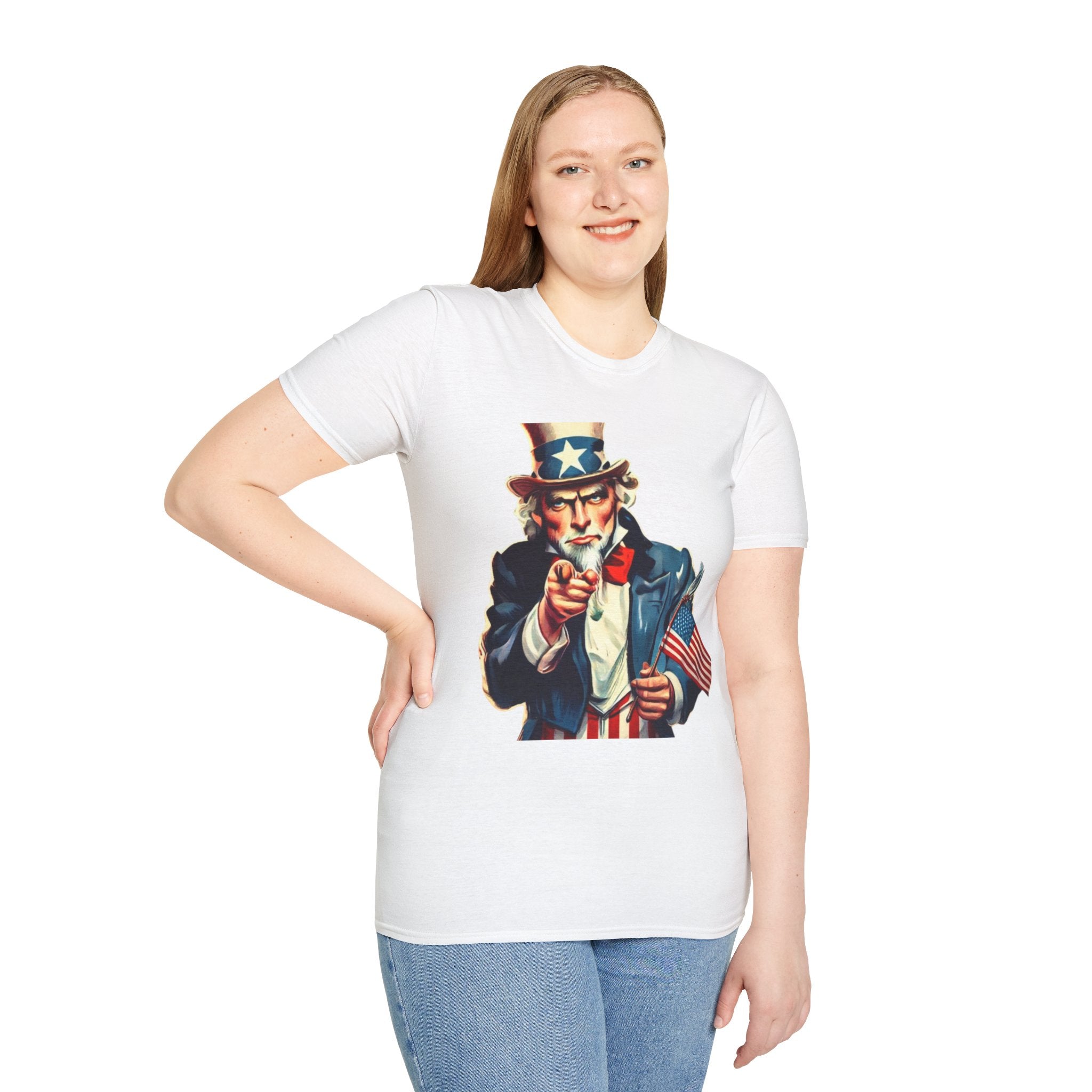Patriotic Uncle Sam Unisex Softstyle T-Shirt