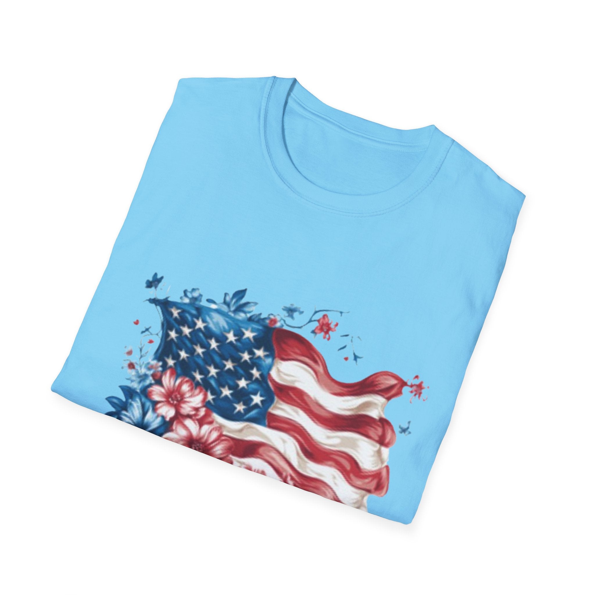 Patriotic USA Flag Unisex Softstyle T-Shirt