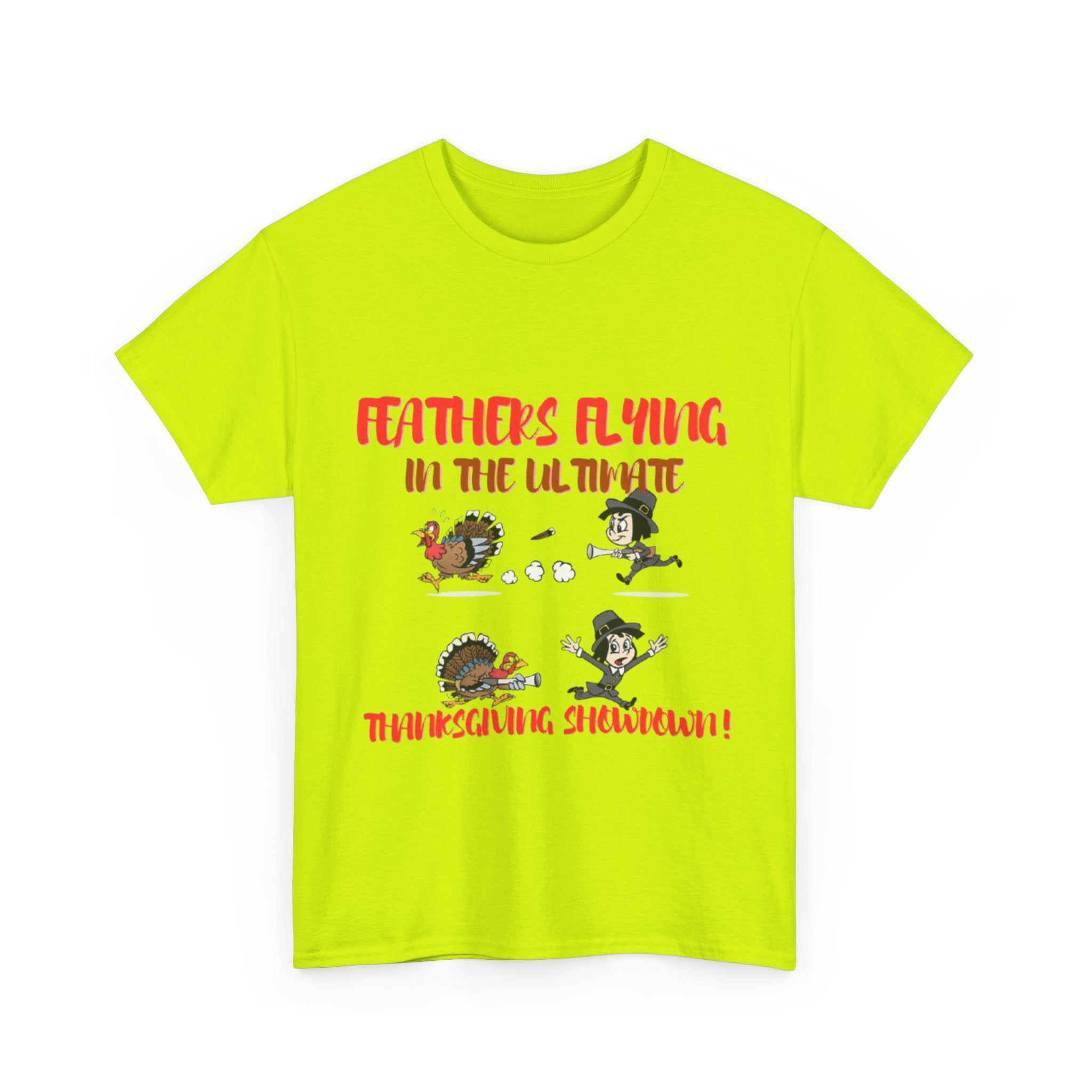 Feathers Flying In The Ultimate Thanksgiving Challenge Unisex Heavy Cotton T-Shirt