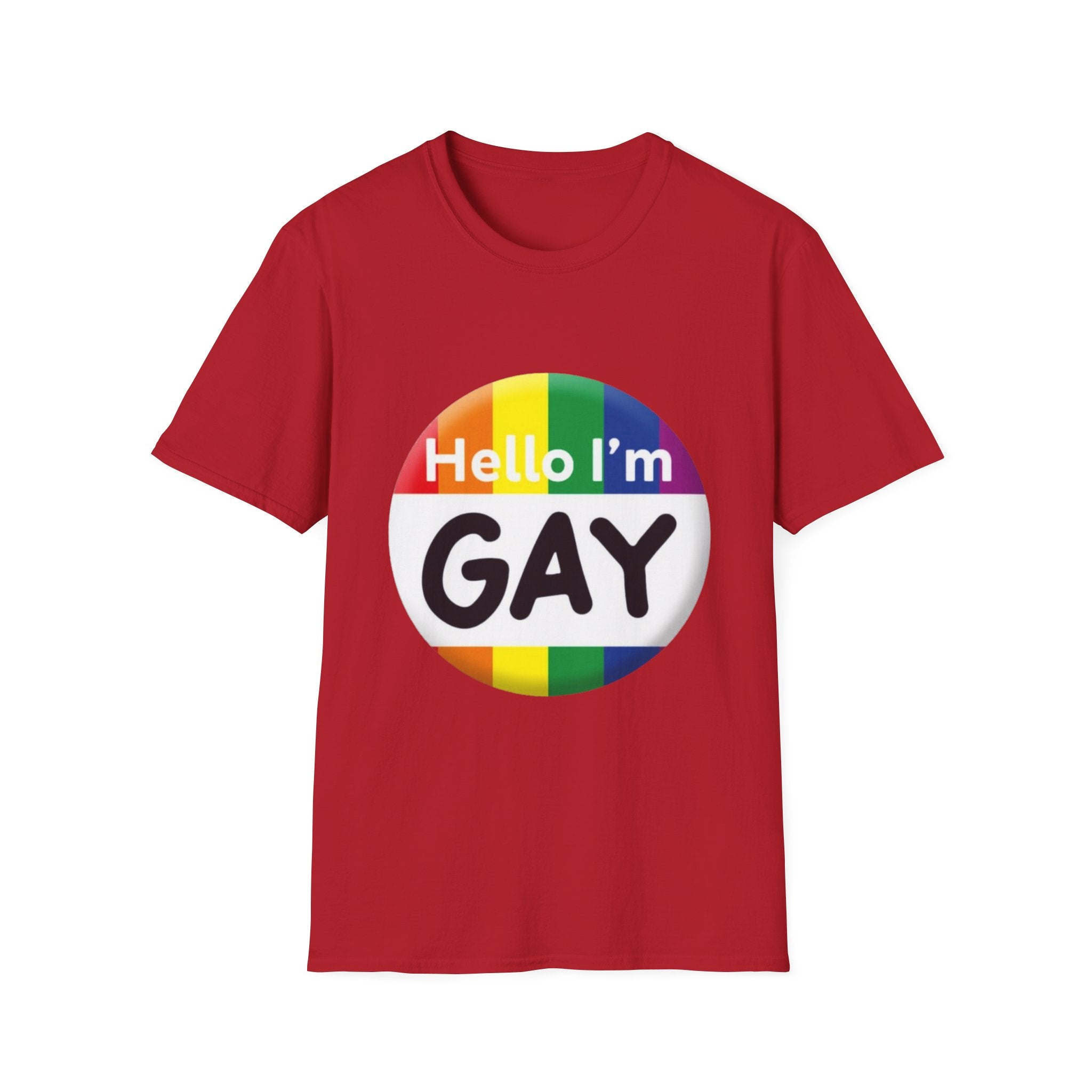 Hello I'm Gay Unisex Softstyle T-Shirt