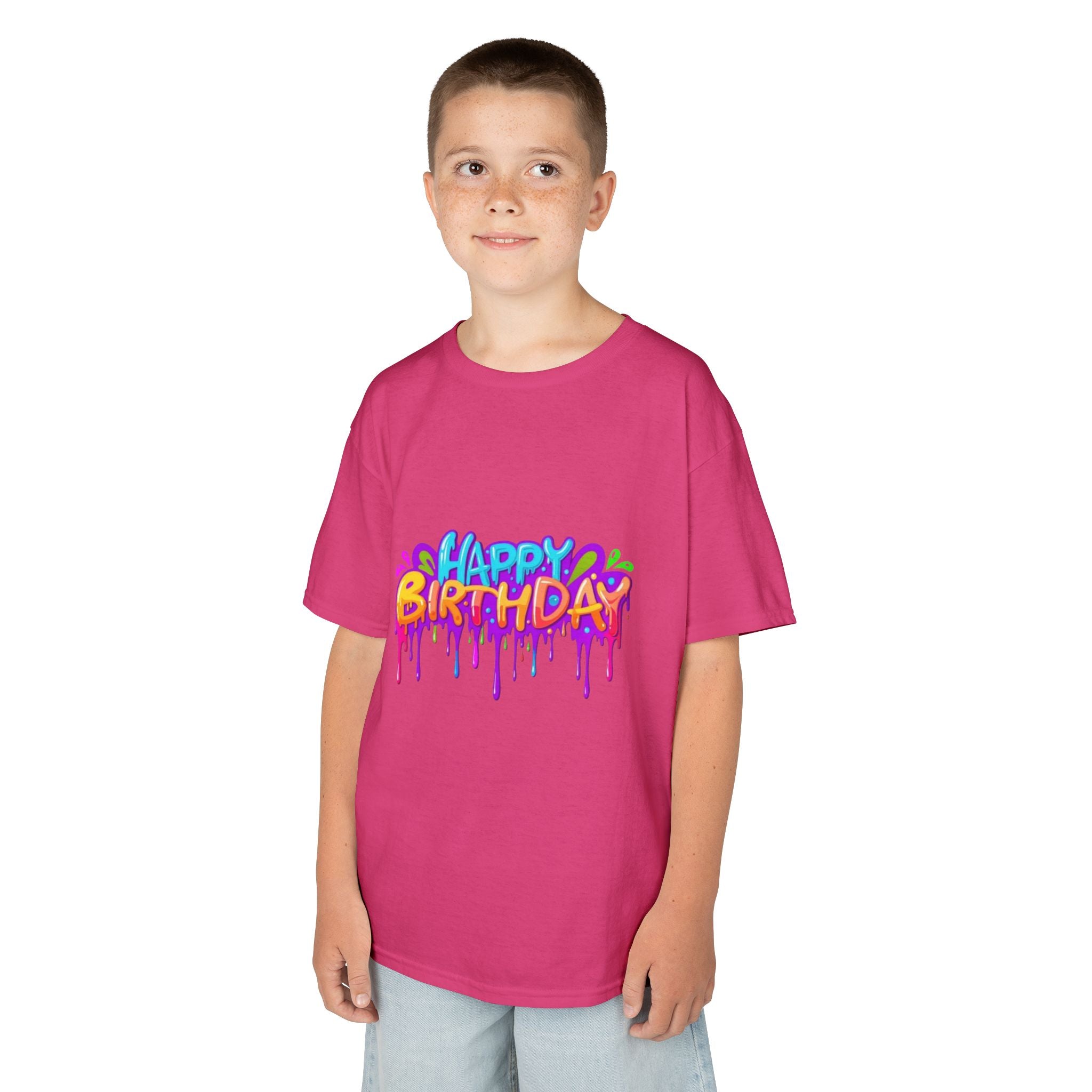 Happy Birthday Kids Heavy Cotton™ Short Sleeve T-Shirt Personalize It!